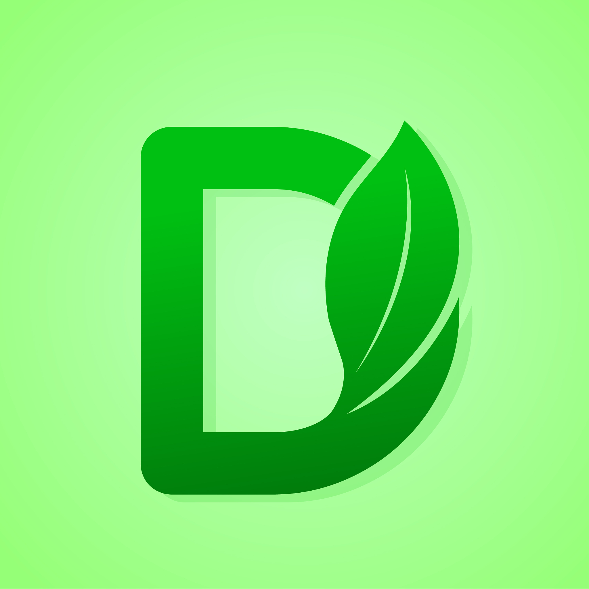 nature lettering for green ecology logo