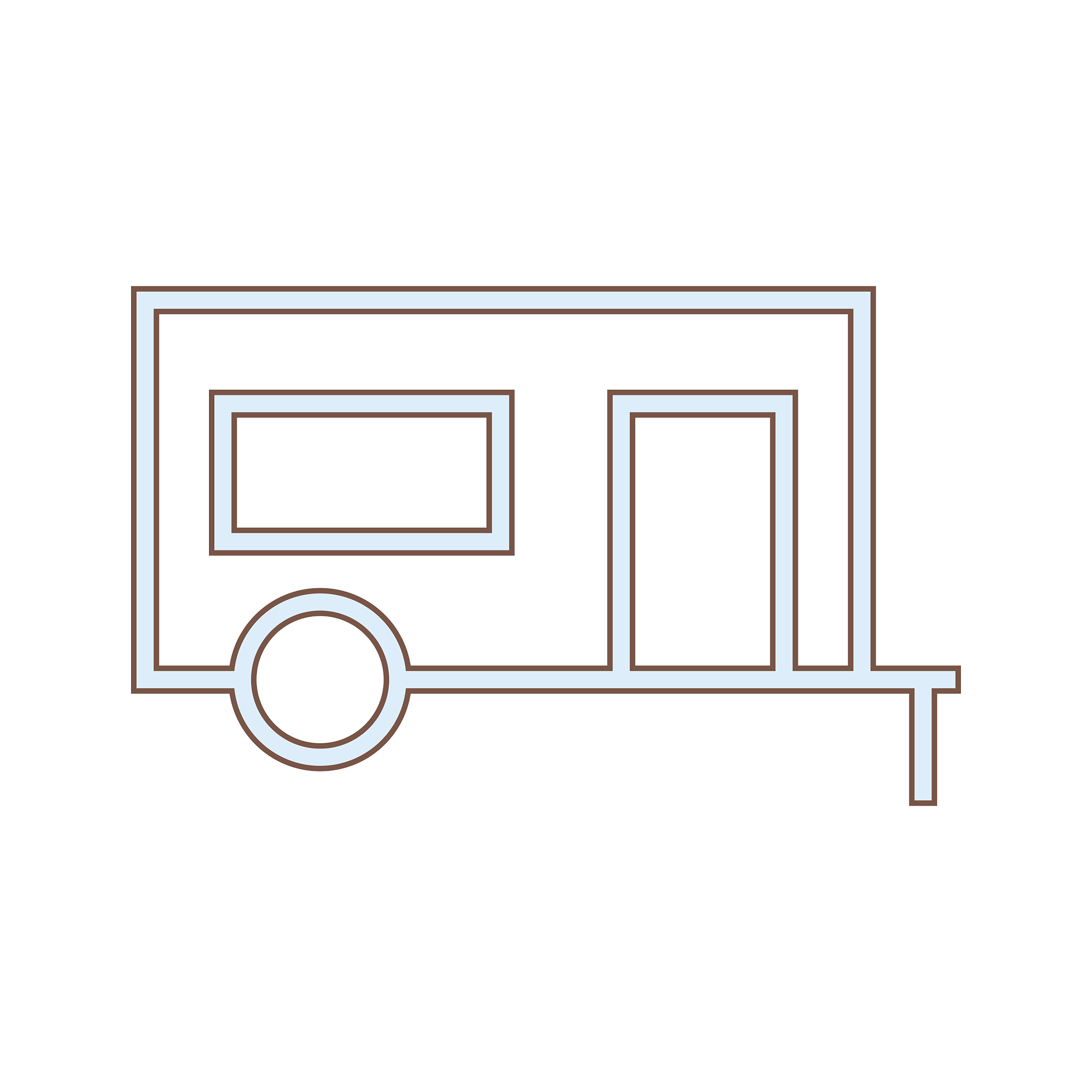 beautiful container line icon