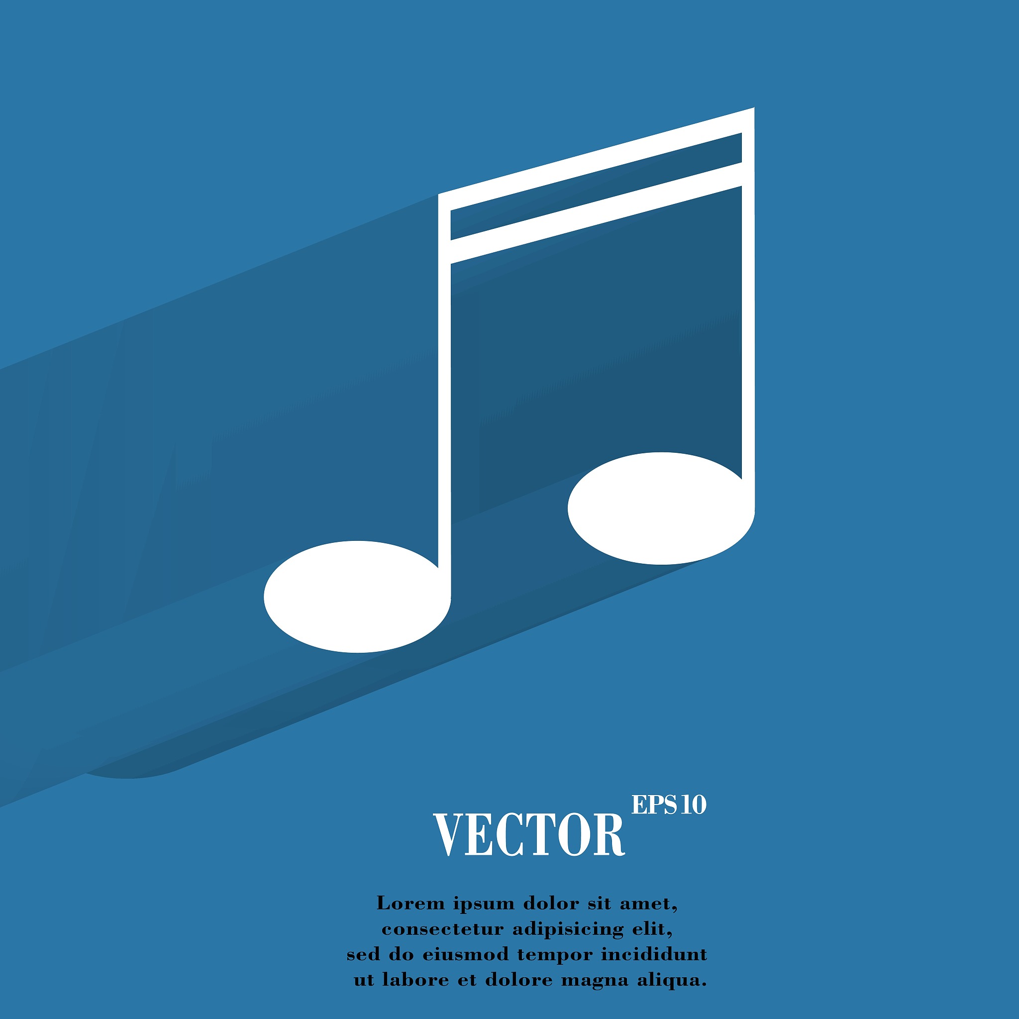music elements notes web icon, flat design