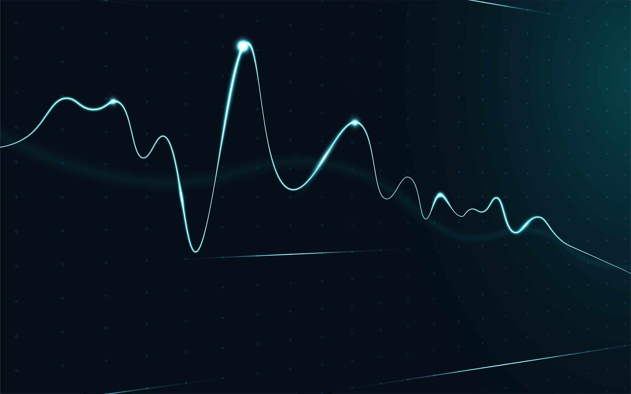 financial stock market graph on stock market investment trading,