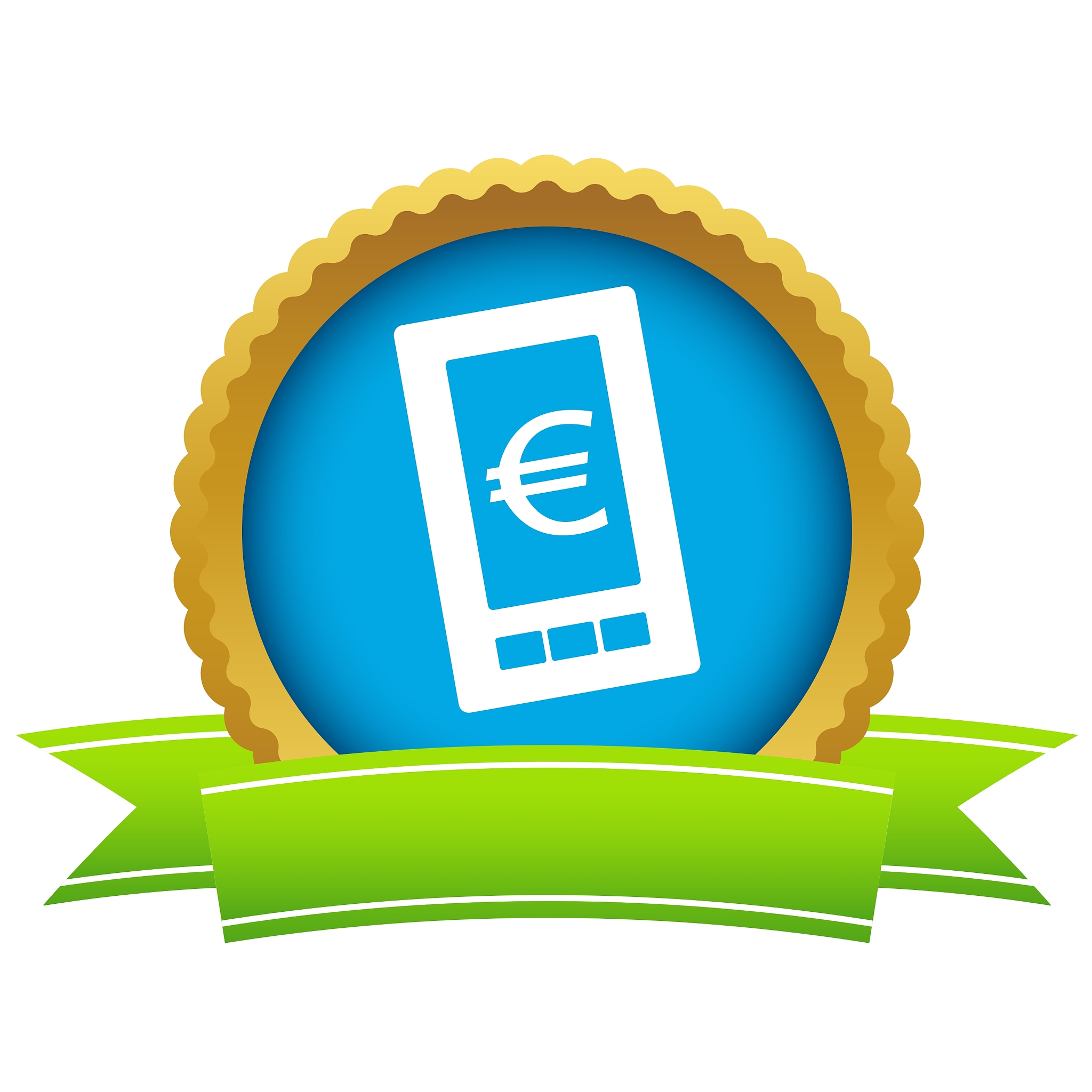 gold euro phone logo