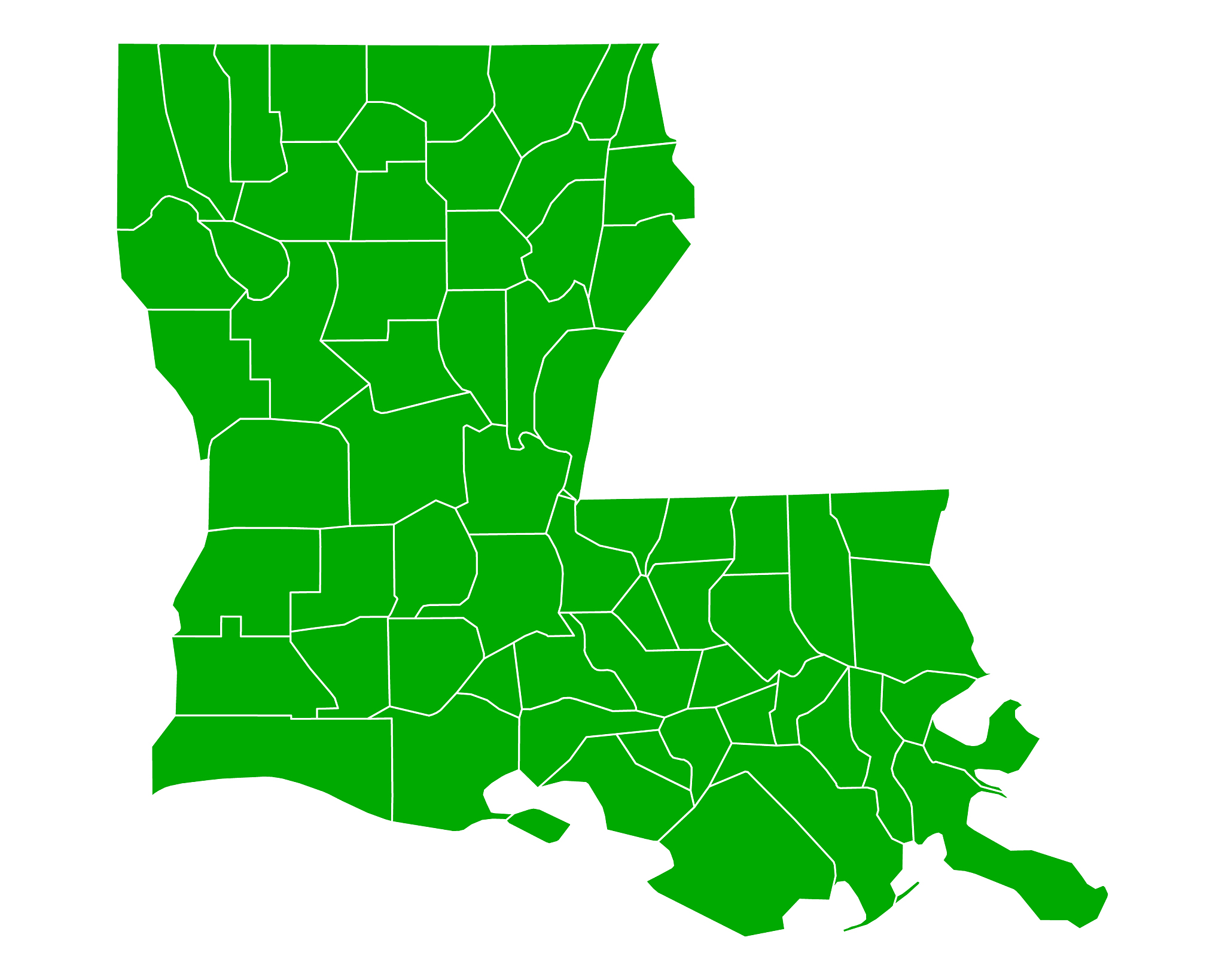 map of louisiana
