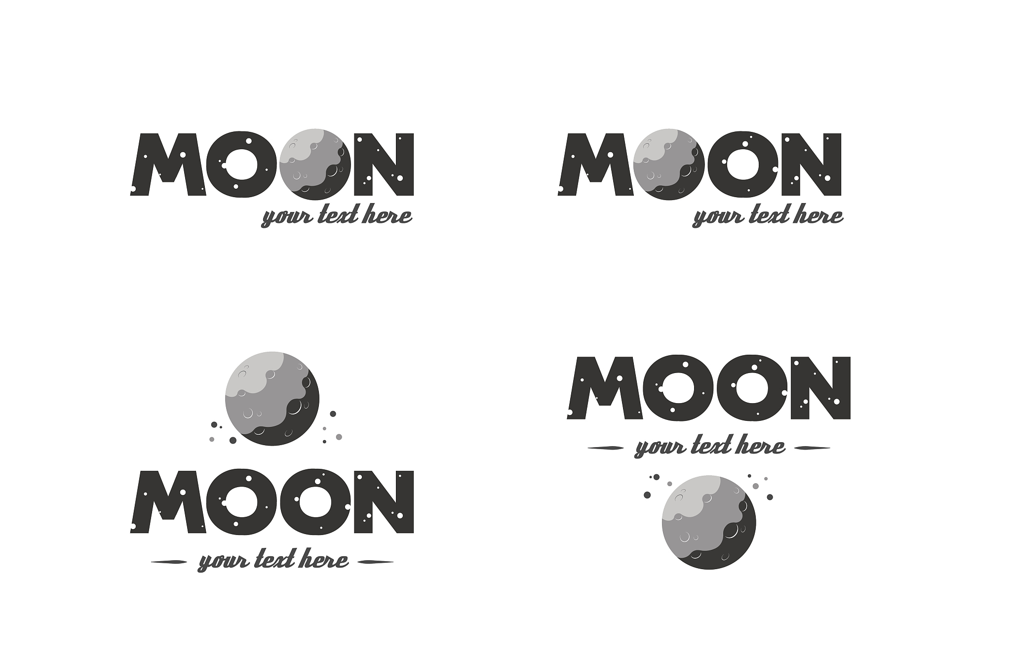 moon logo. icon business element logo