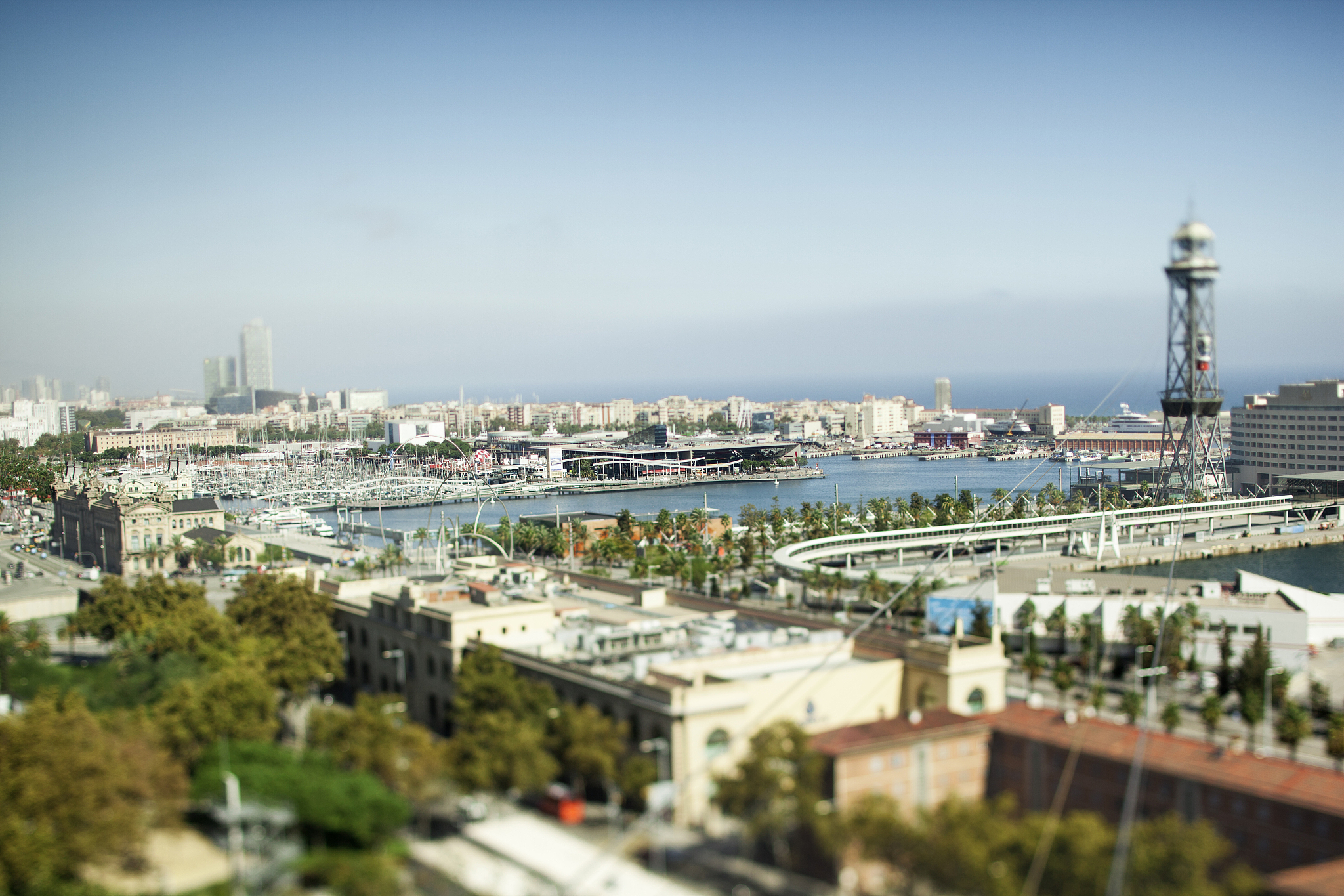 panoramic view of barcelona
