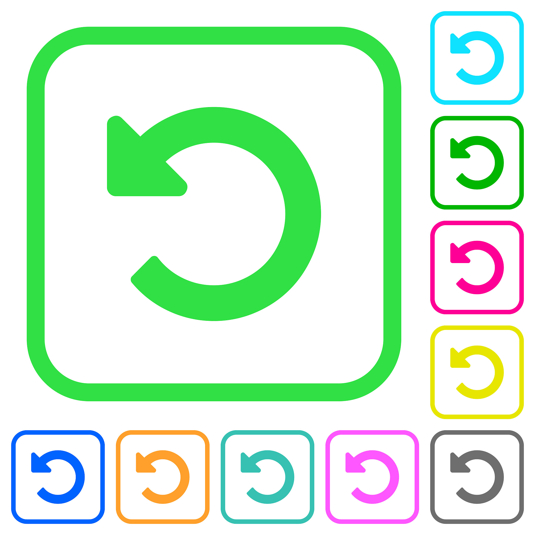 undo changes vivid colored flat icons icons