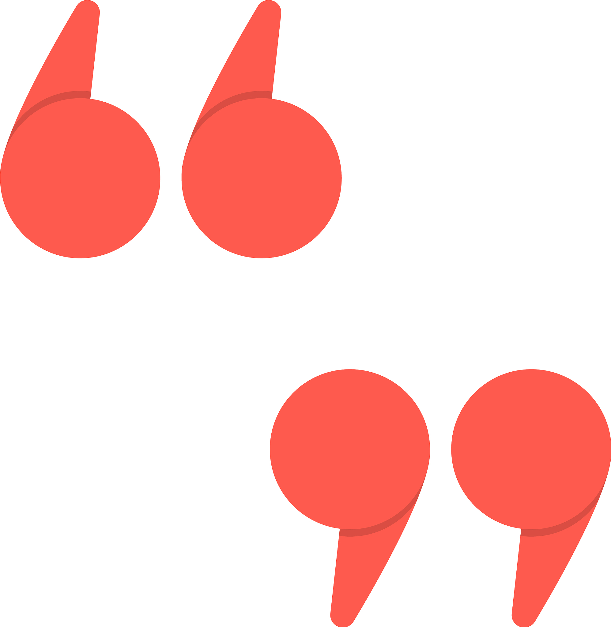simple red quotation marks icon