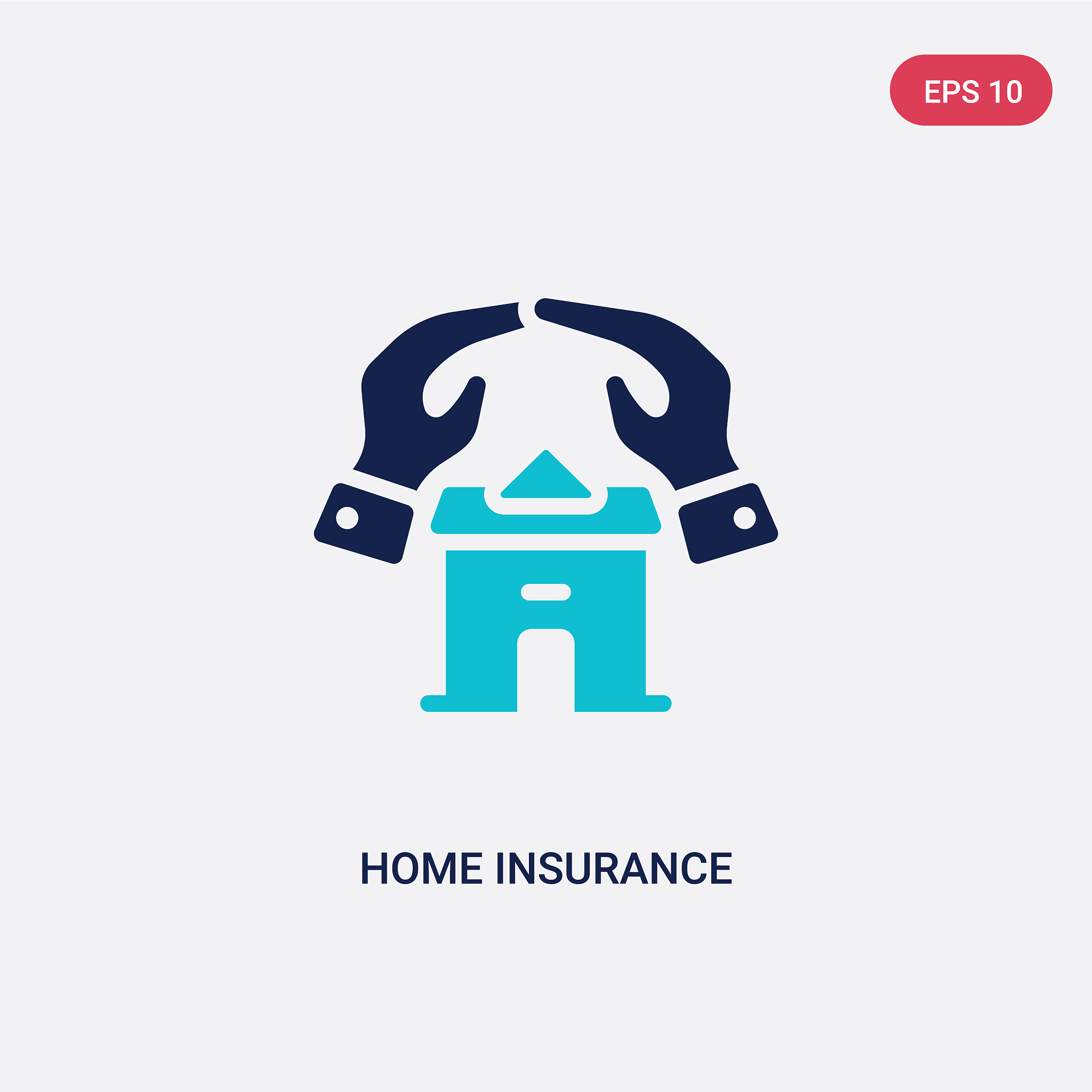 two color home insurance icon from business