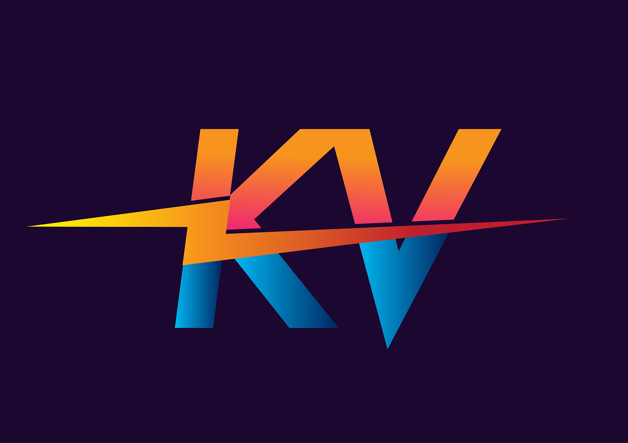 initial letter icon with lightning icon