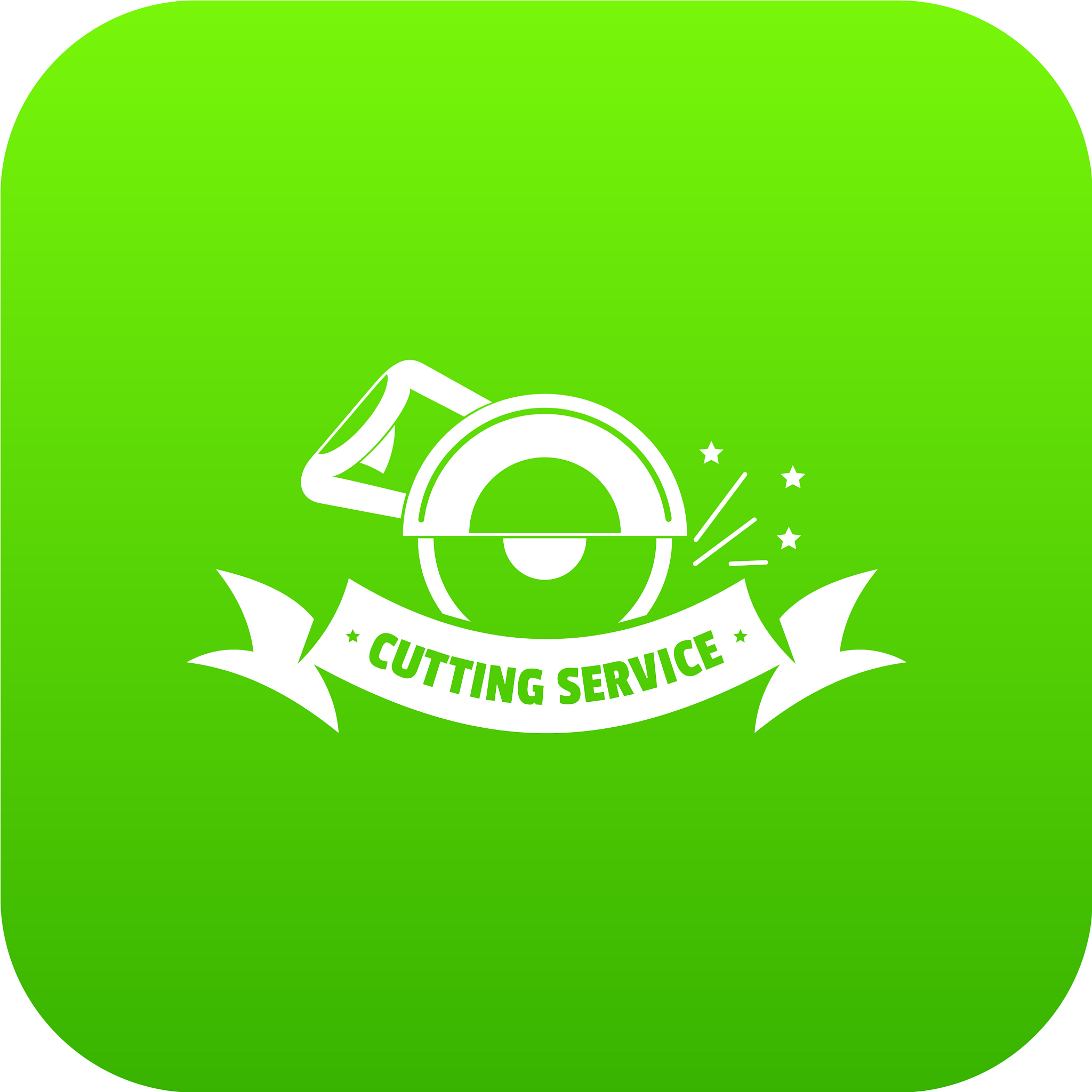 cutting service icon green