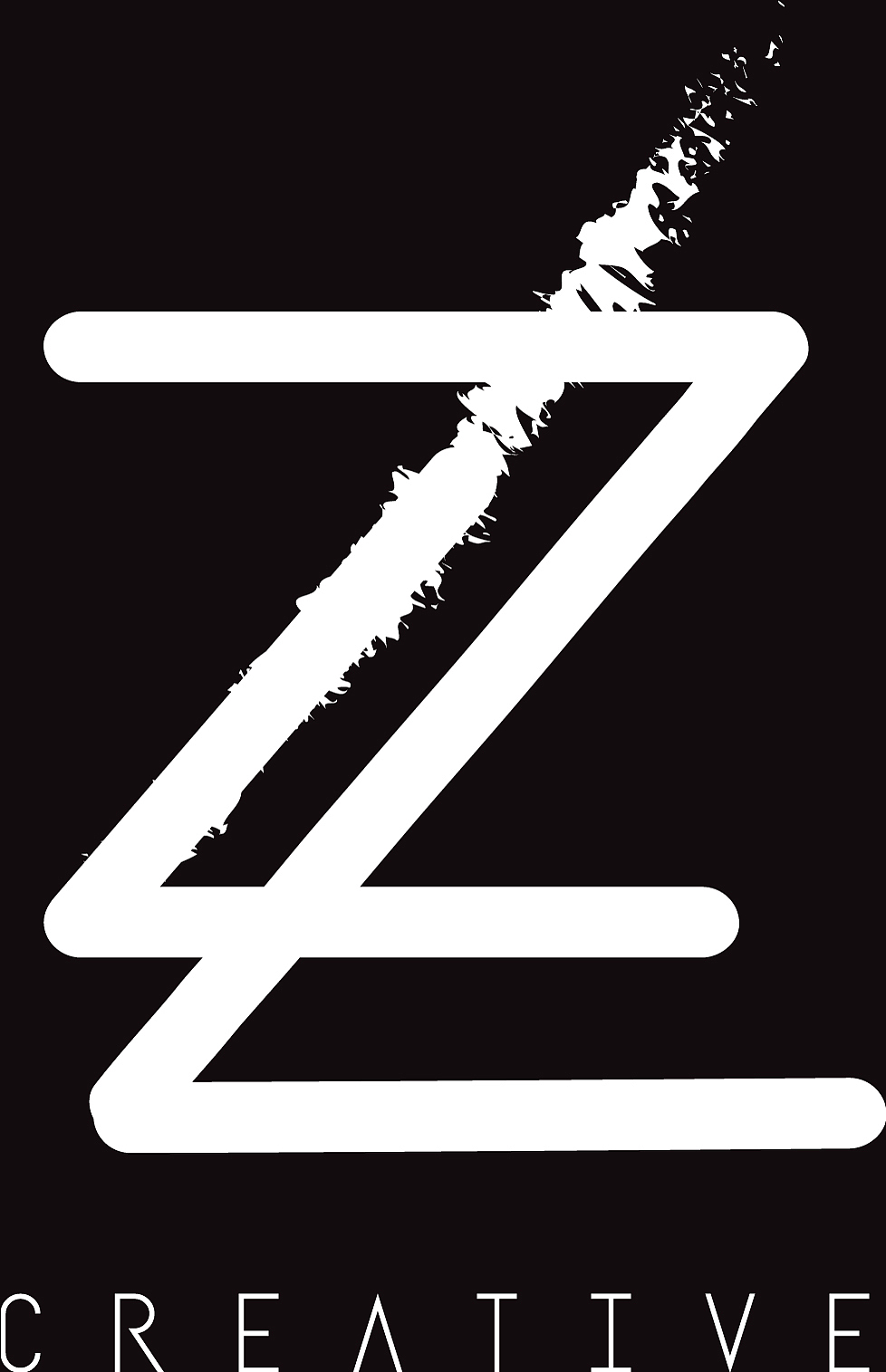 z monogram letter logo design brush paint stroke