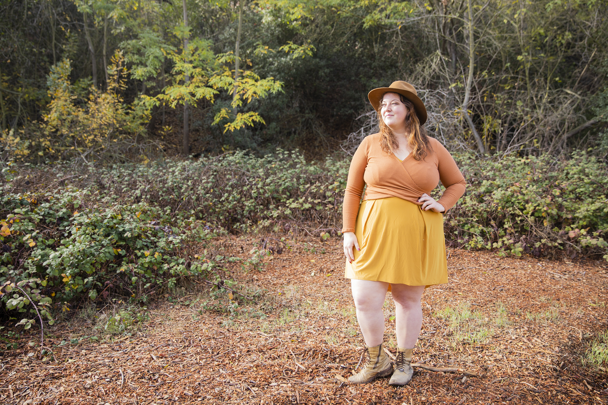 woman in nature camping