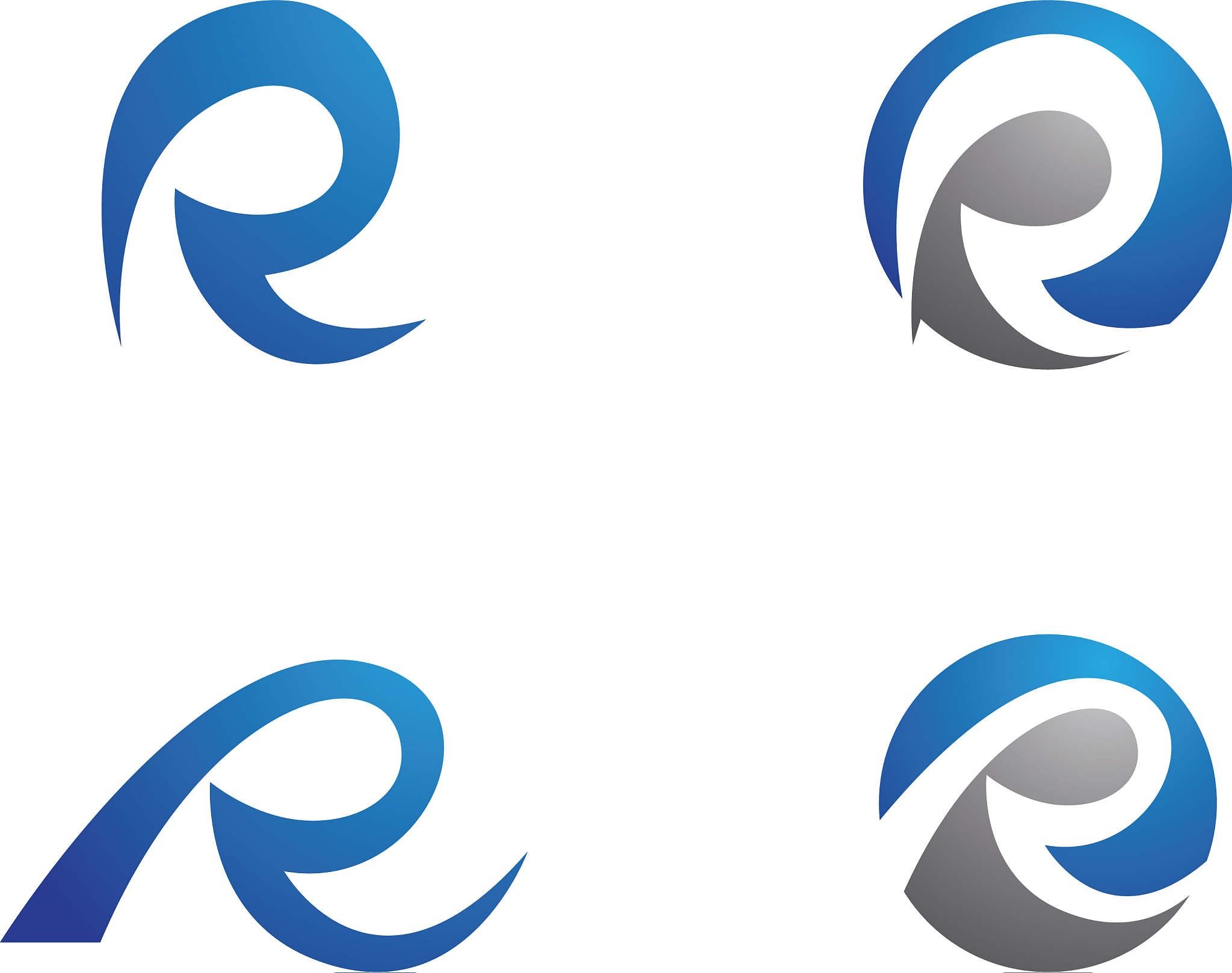 r letter logo template
