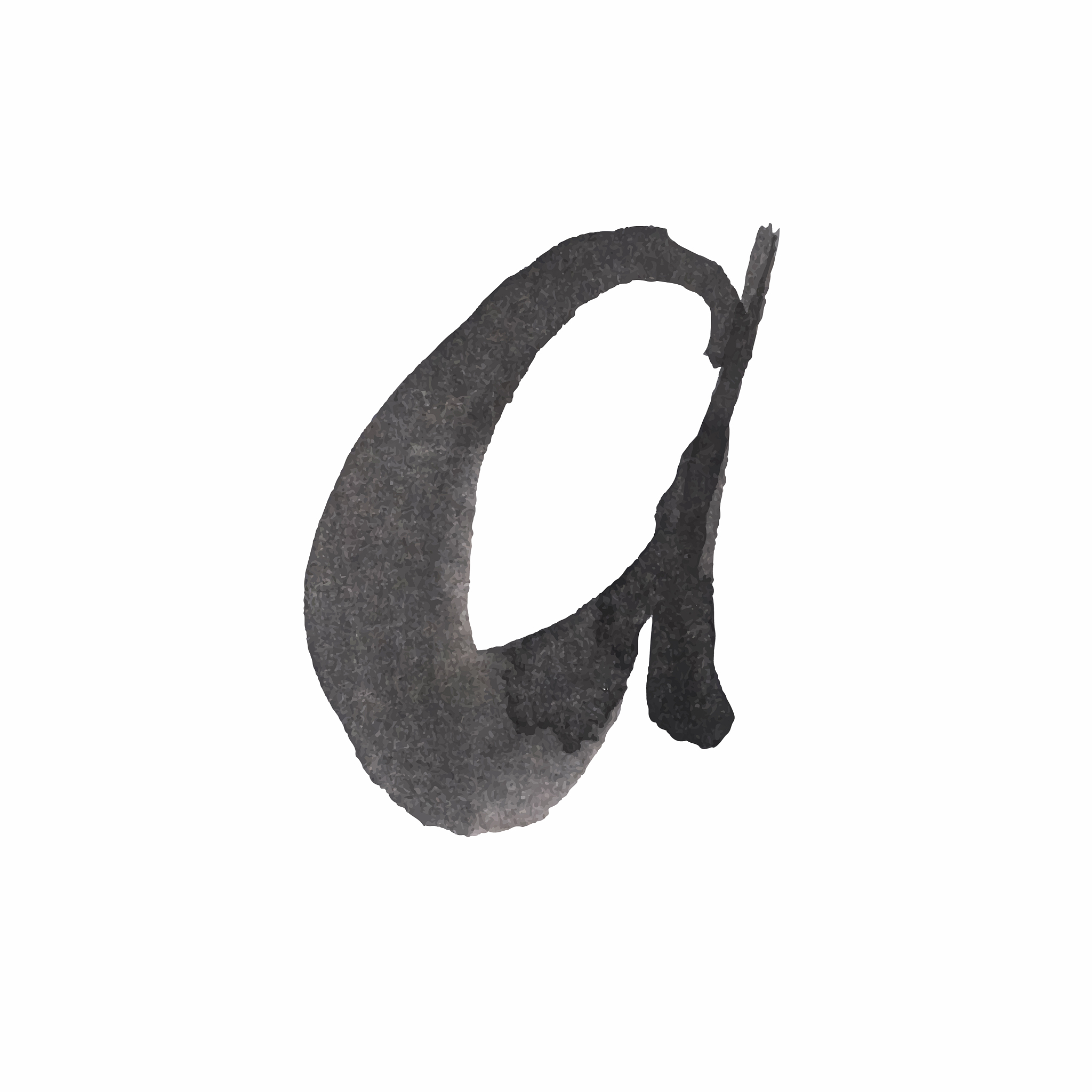 letter a written with black ink