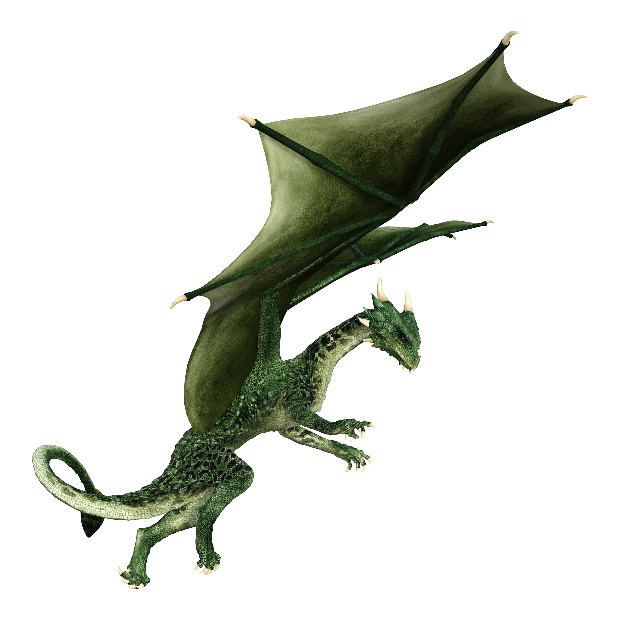 3d illustration fantasy dragon on white