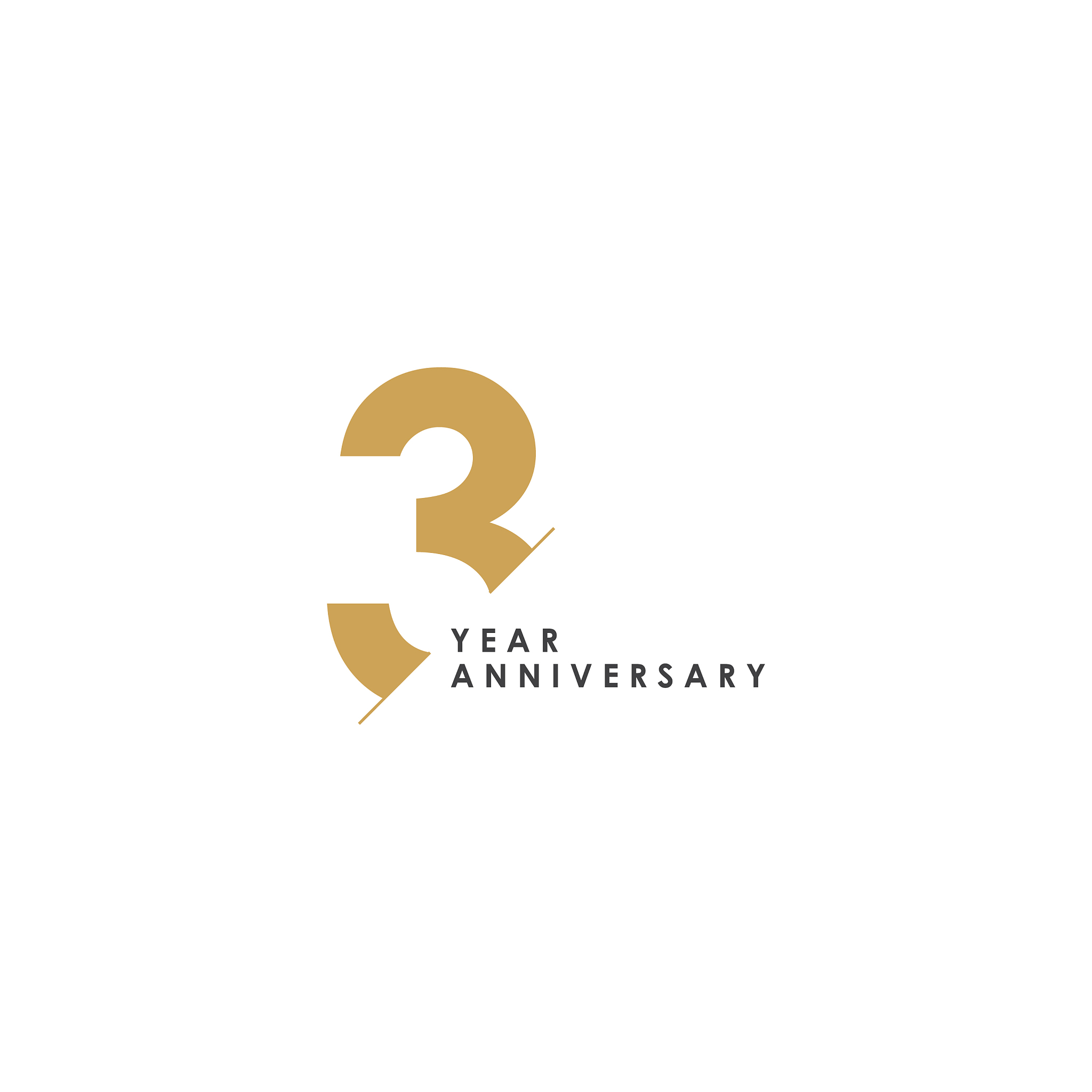 3 year anniversary template design