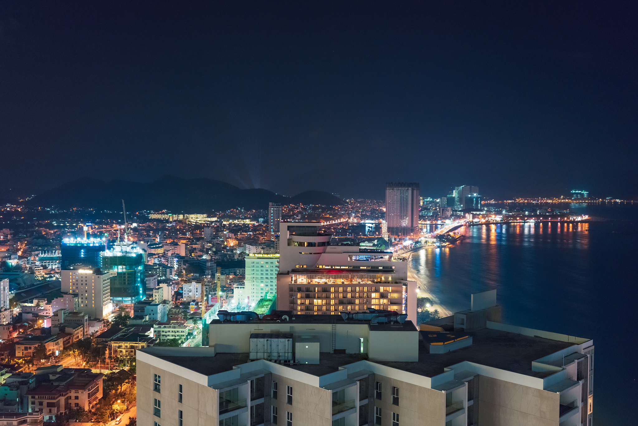 night view of nha trang city