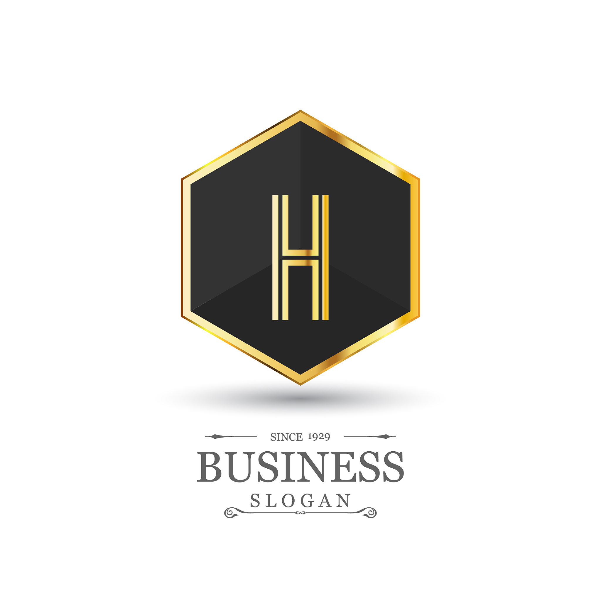alphabetic logo design with elegent design and