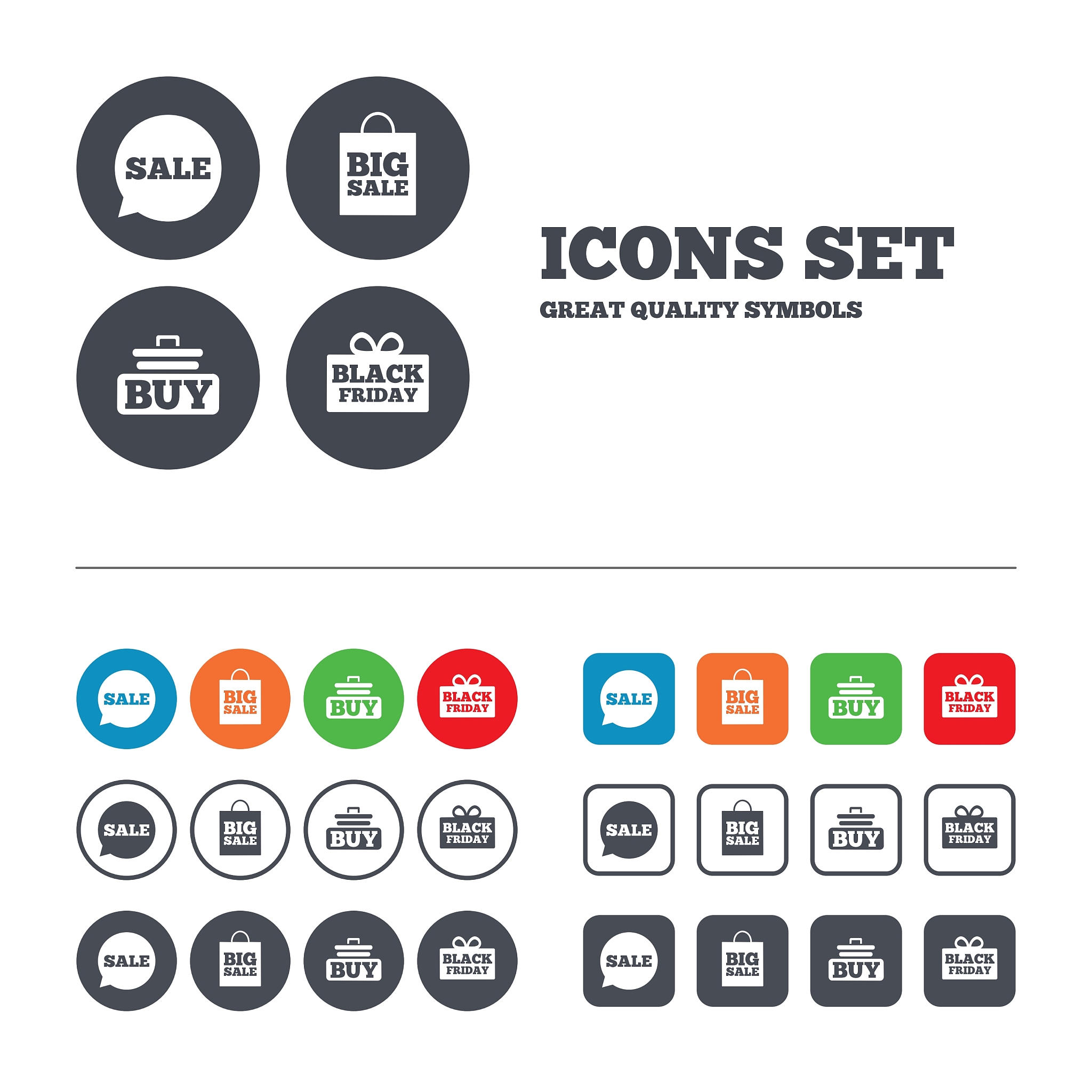 sale speech bubble icons buy cart symbol