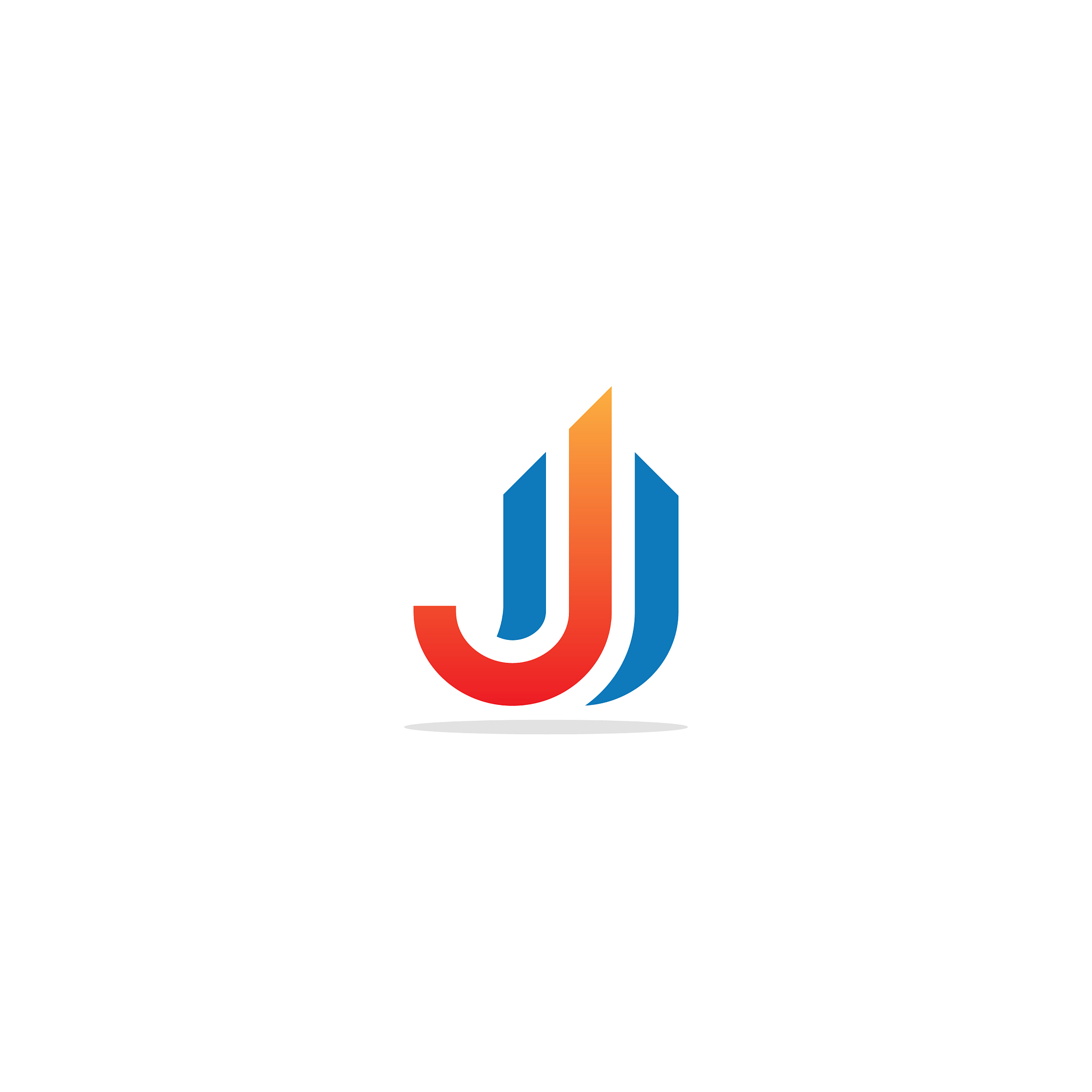 abstract j initial business logo