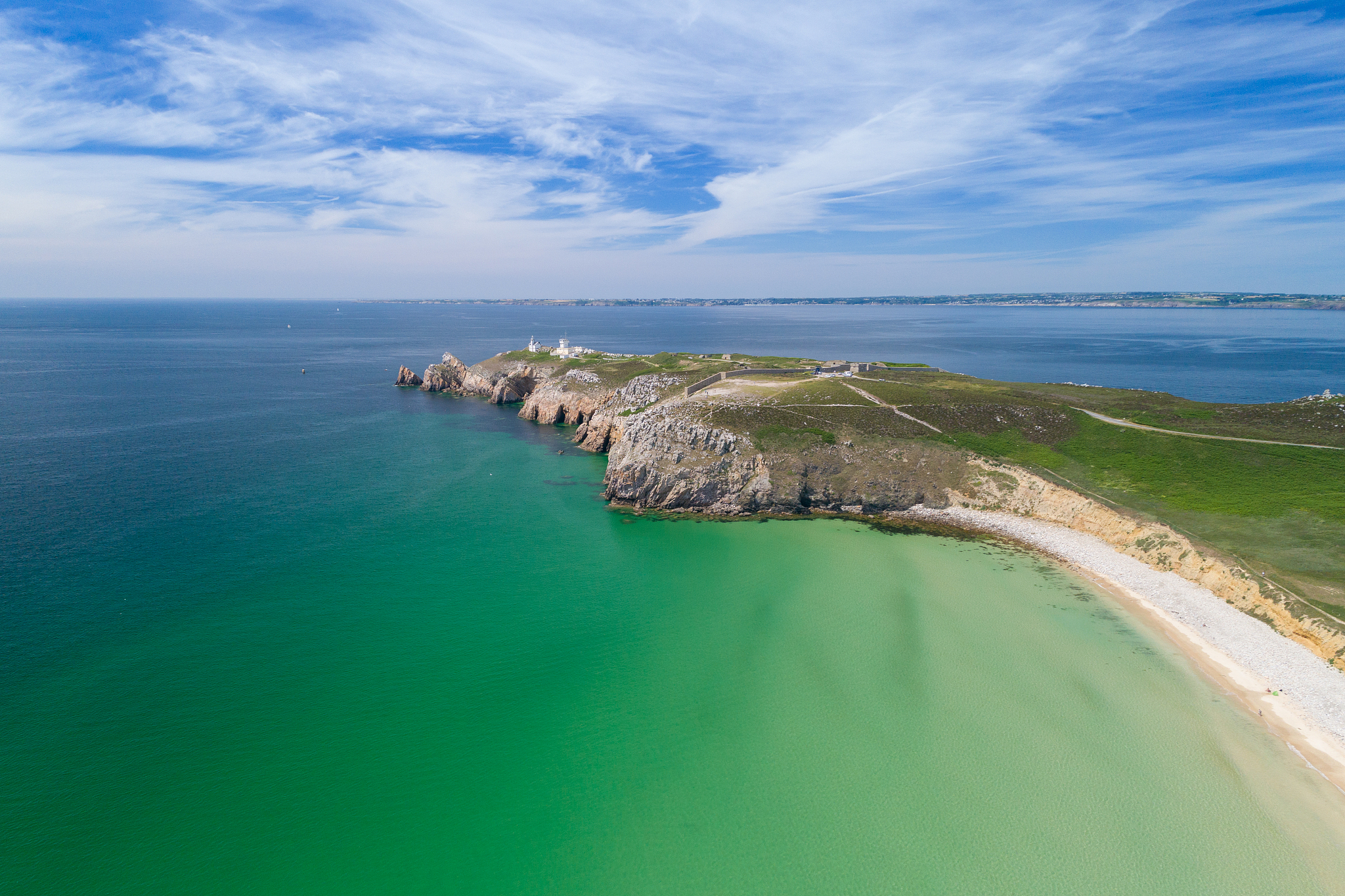france from the sky : pen hat and pointe du toulinguet
