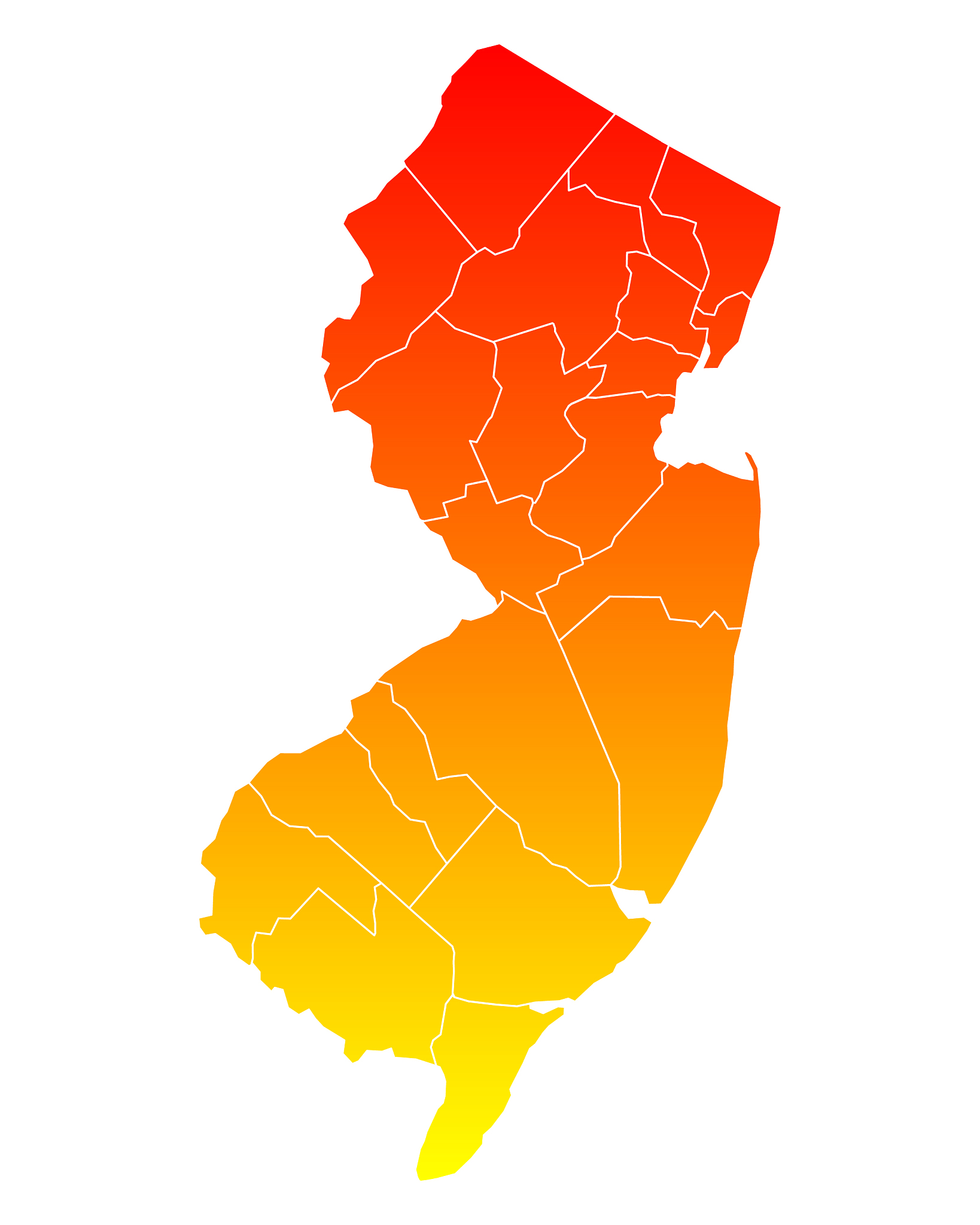 map of new jersey