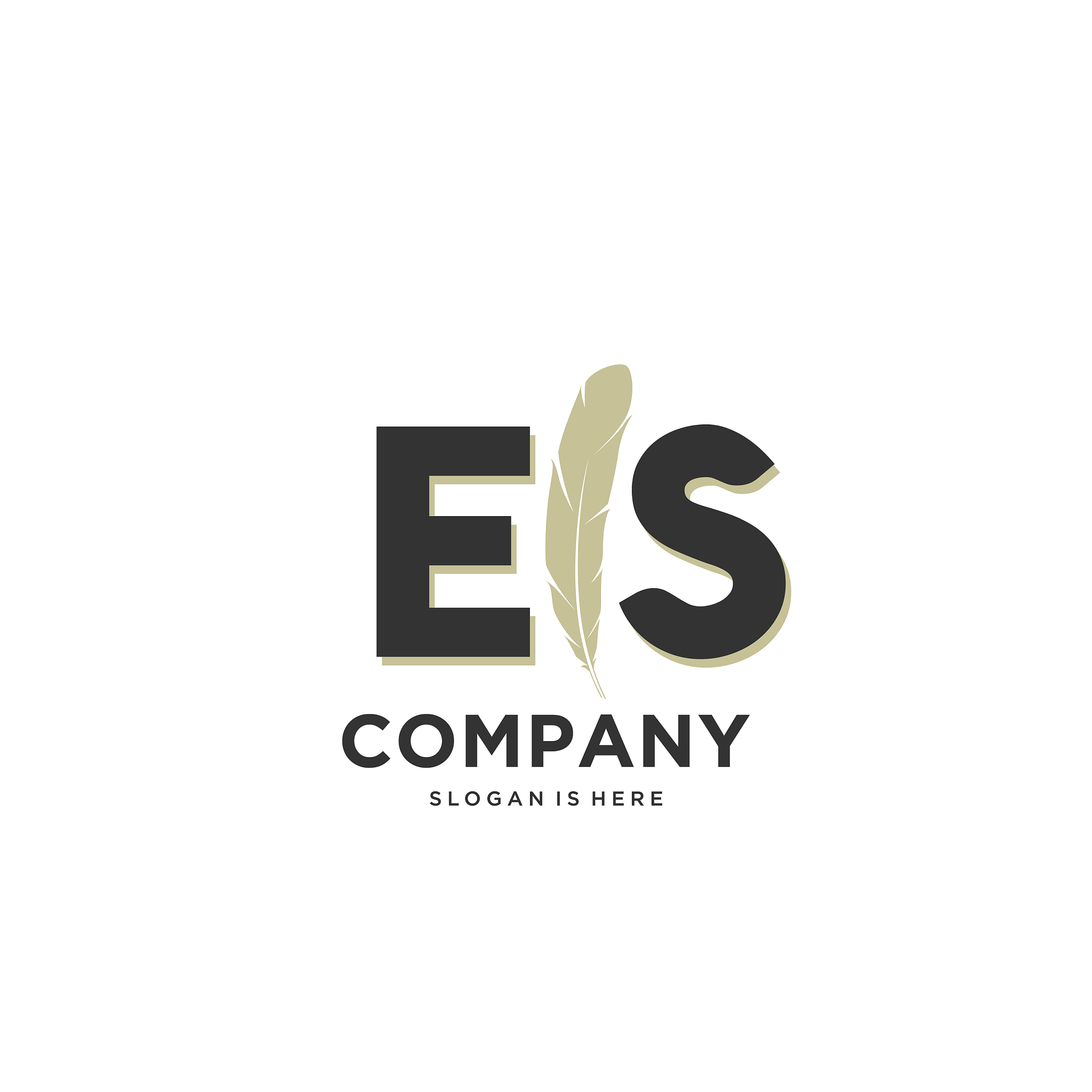 initial es letter unique attractive creative