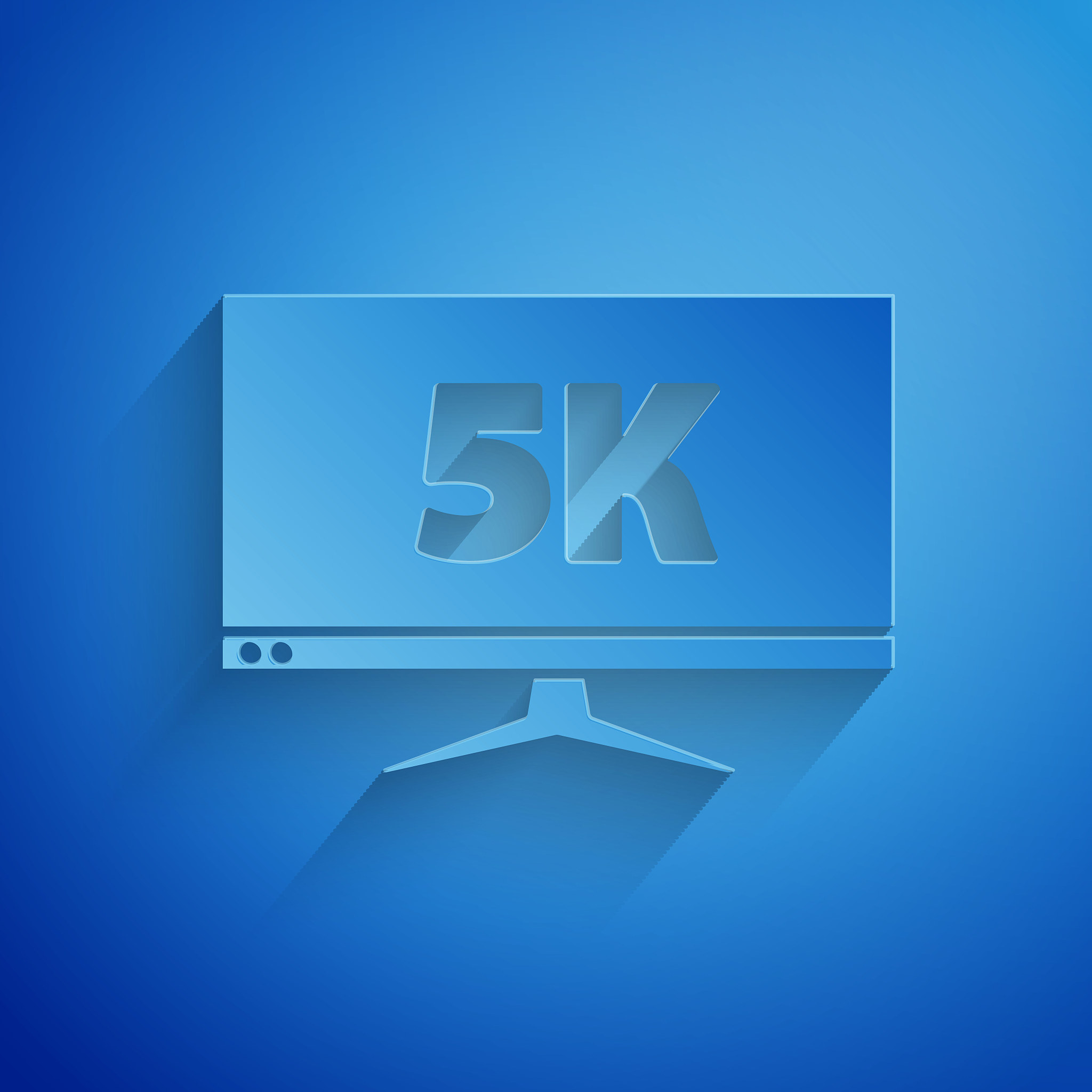 paper cut computer pc monitor display with 5k video technology i
