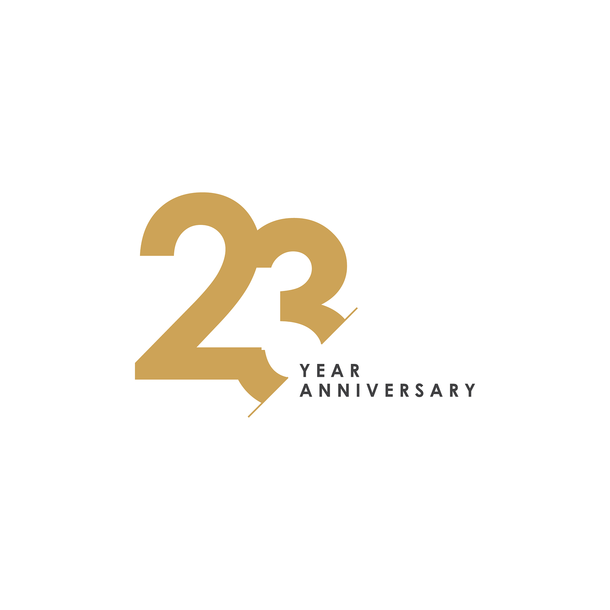 23 year anniversary template design