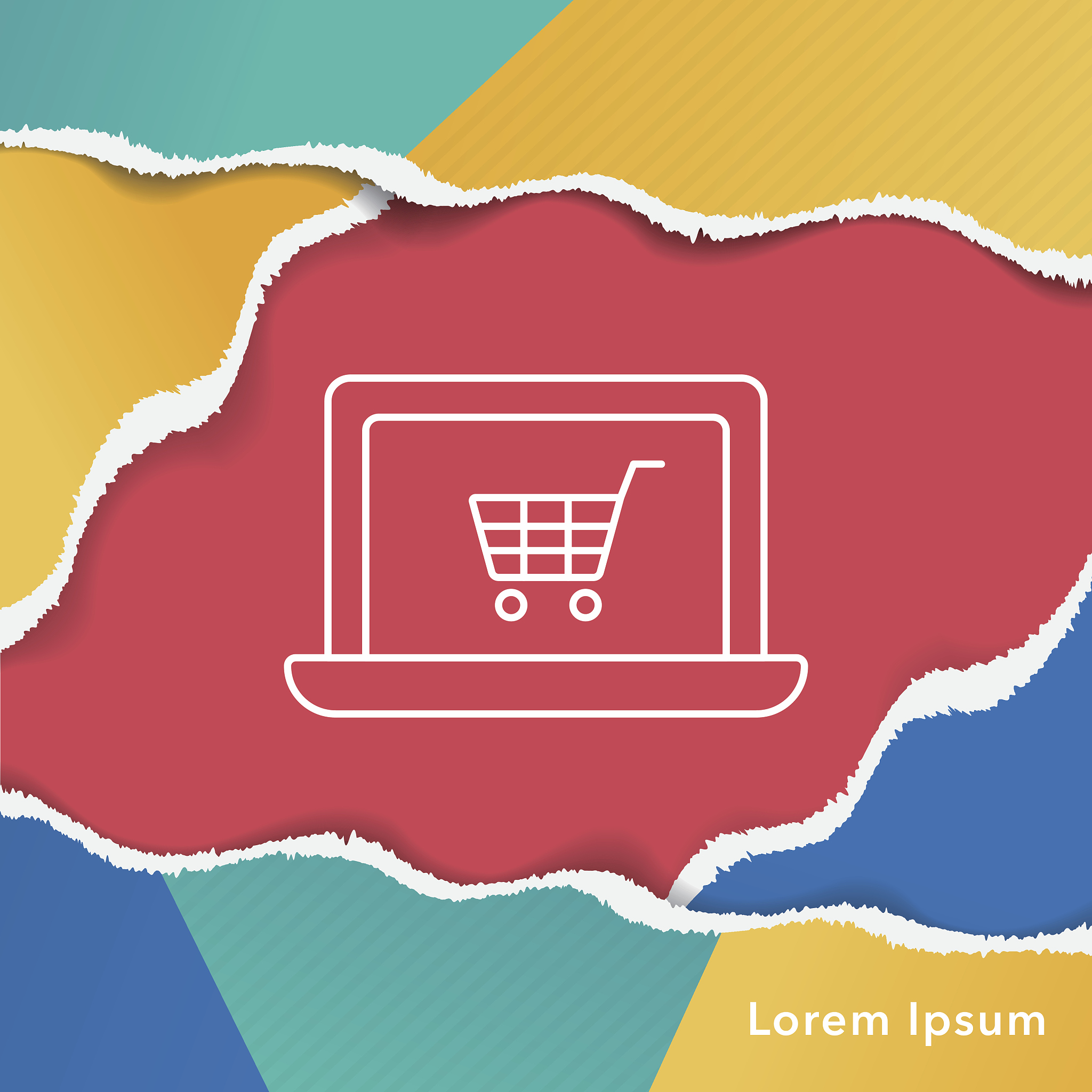 online shopping line icon