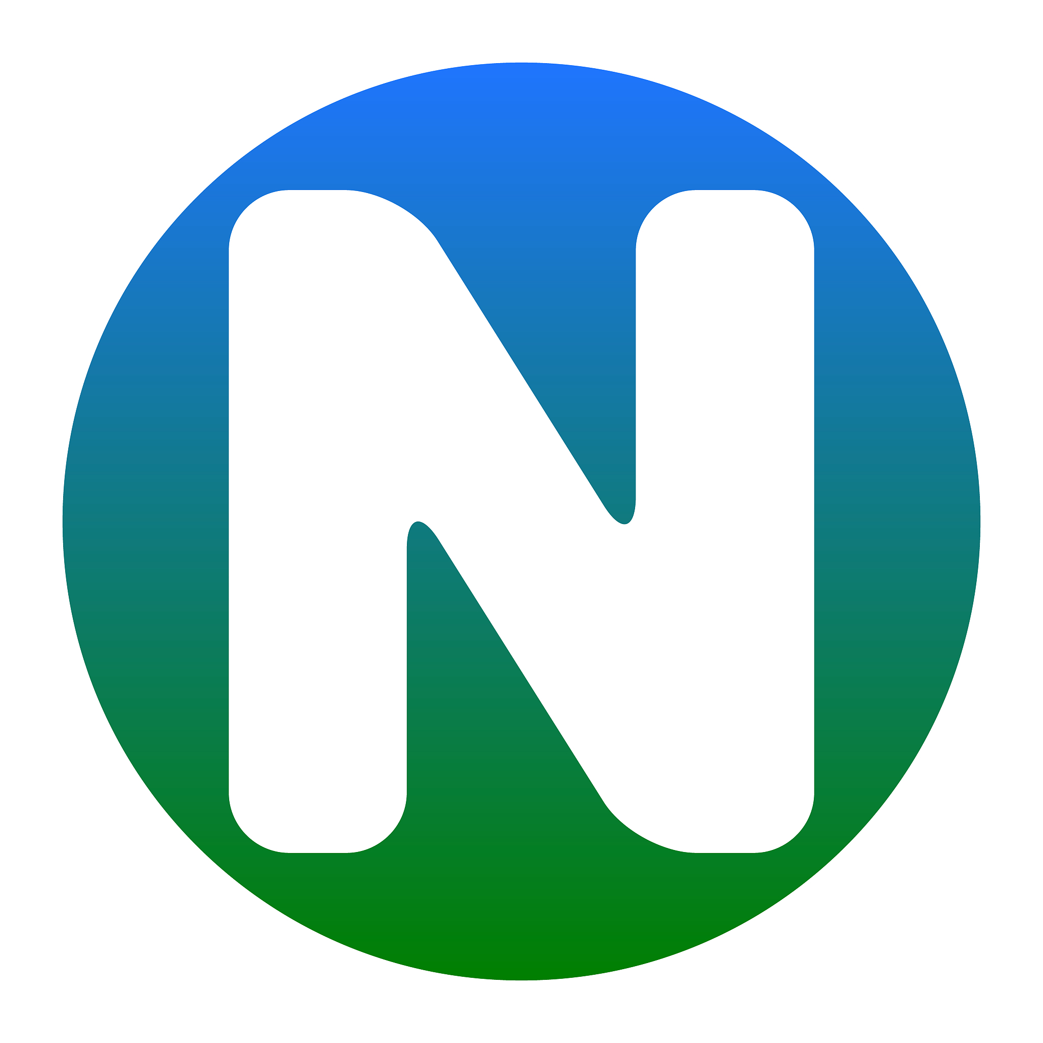 letter n sign design template element