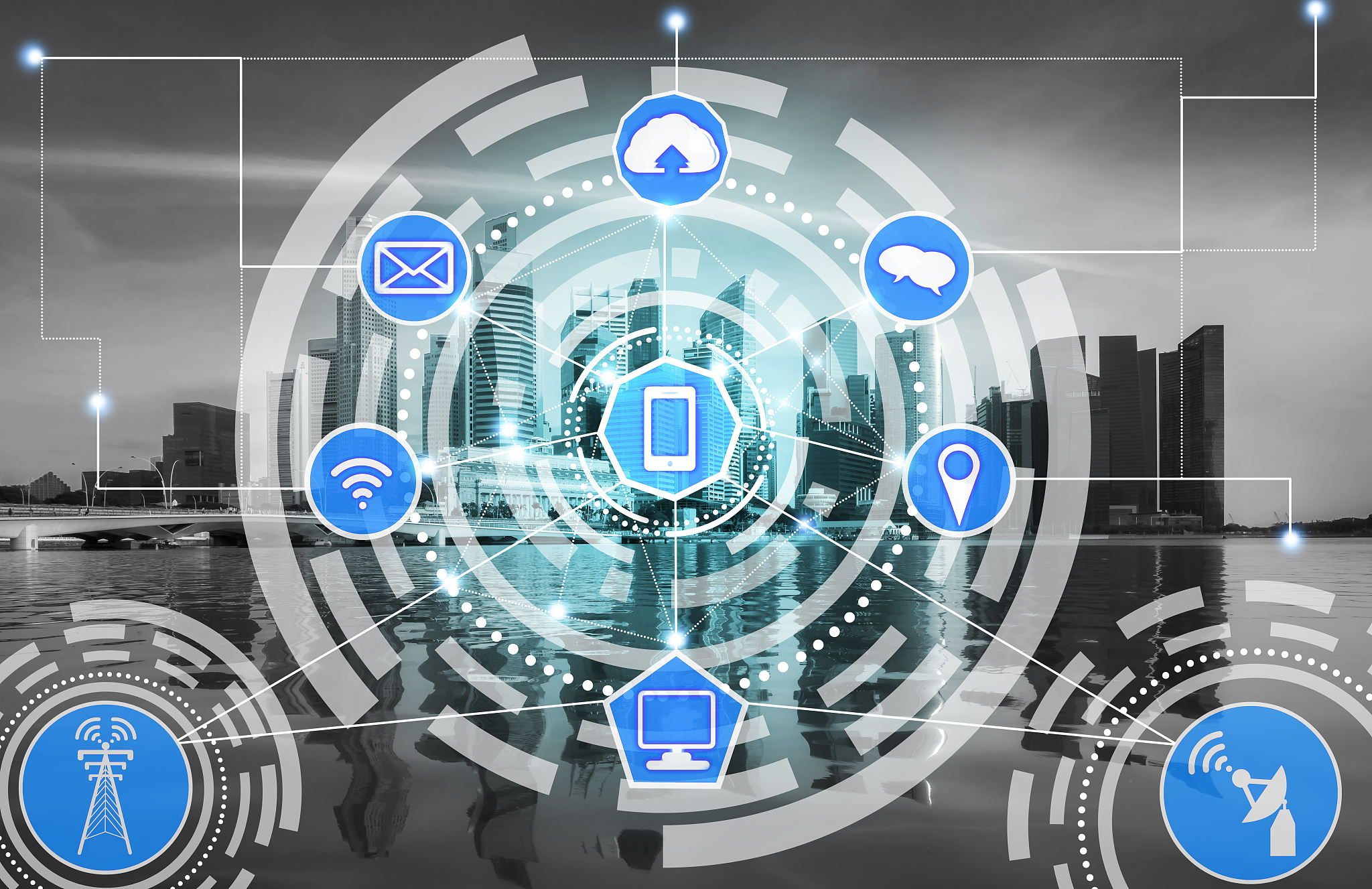 smart city and wireless communication network.
