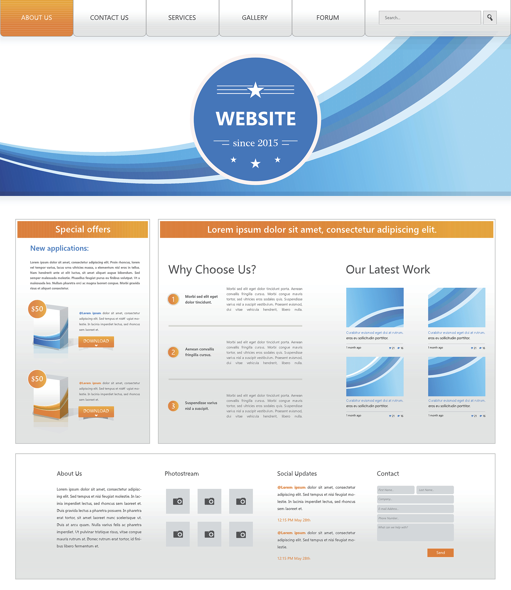 business website template design