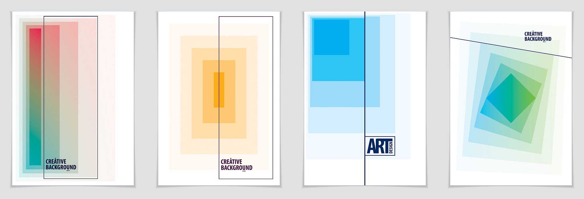 minimalistic cover brochure designs. vector geometric patterns a