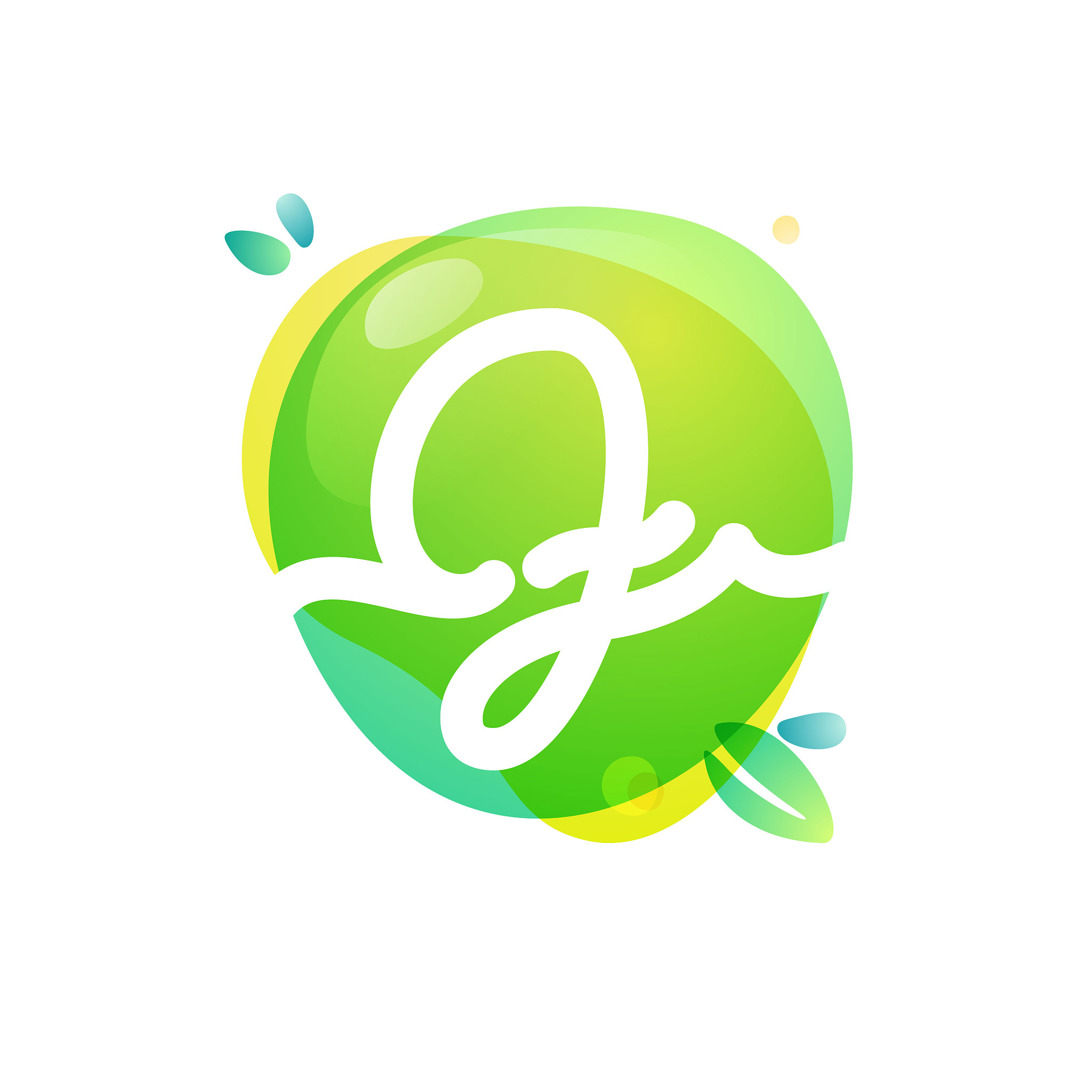 vector green eco letter f logo.