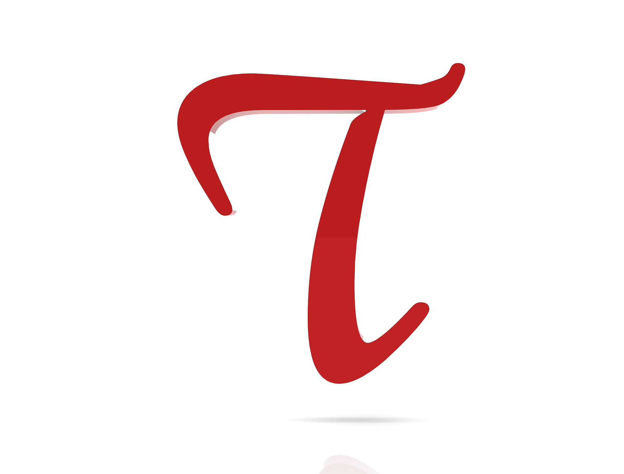 3d shiny red letter collection - t