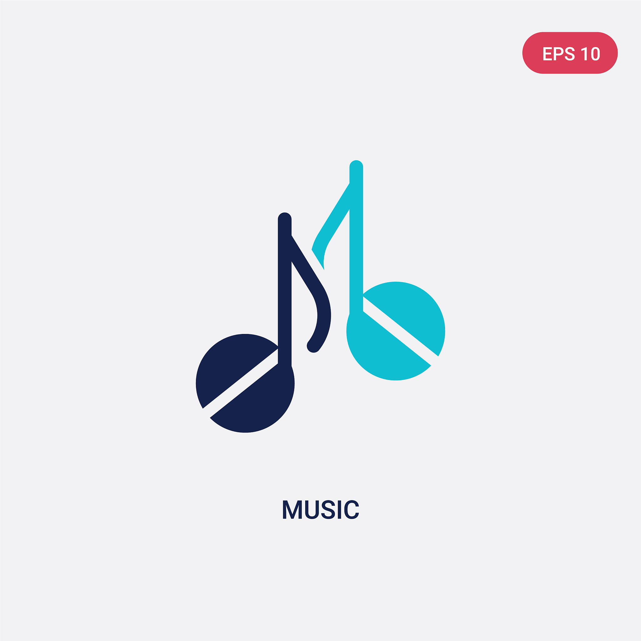 two color music icon from brazilia concept