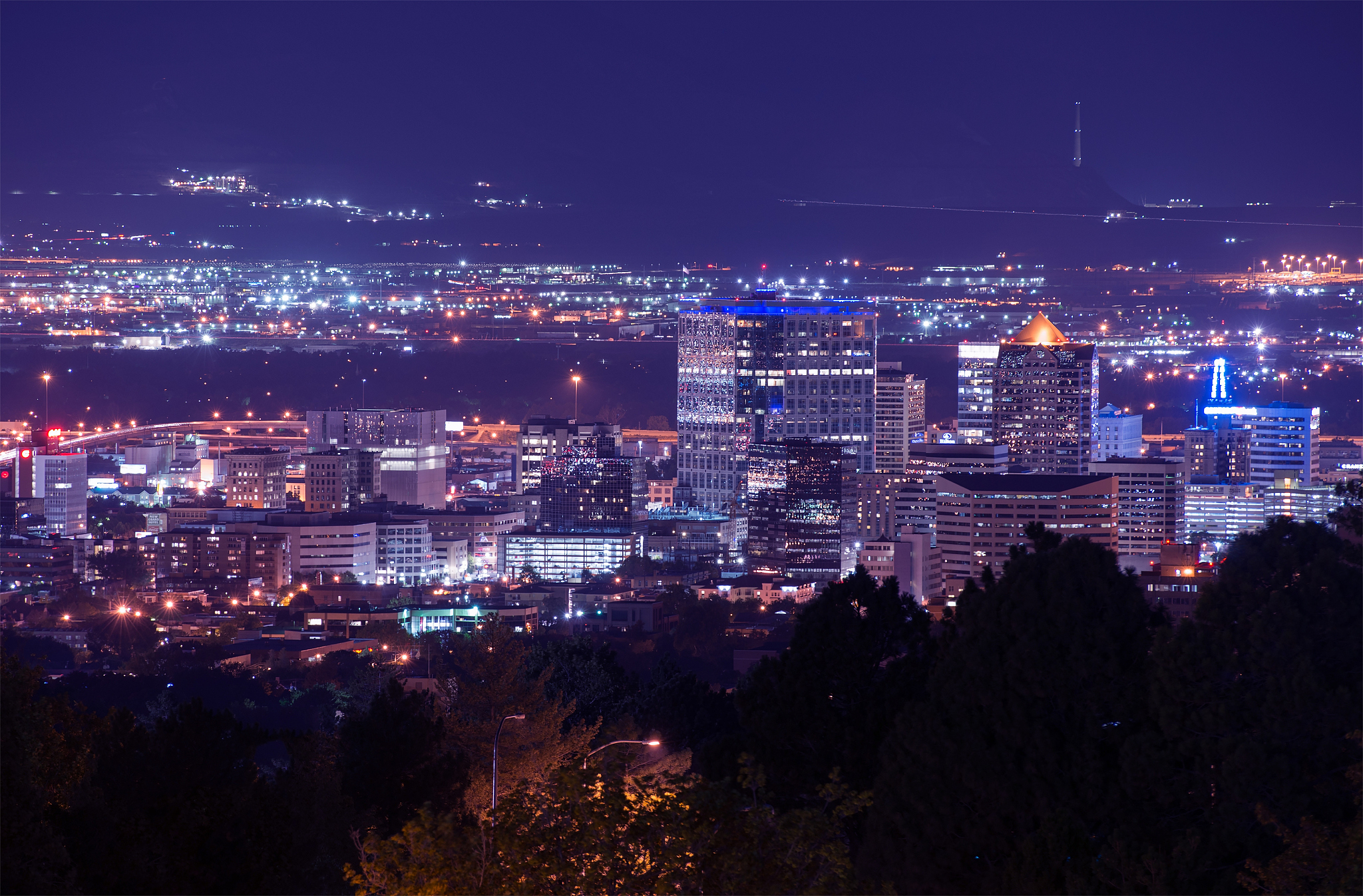 salt lake city night scenery