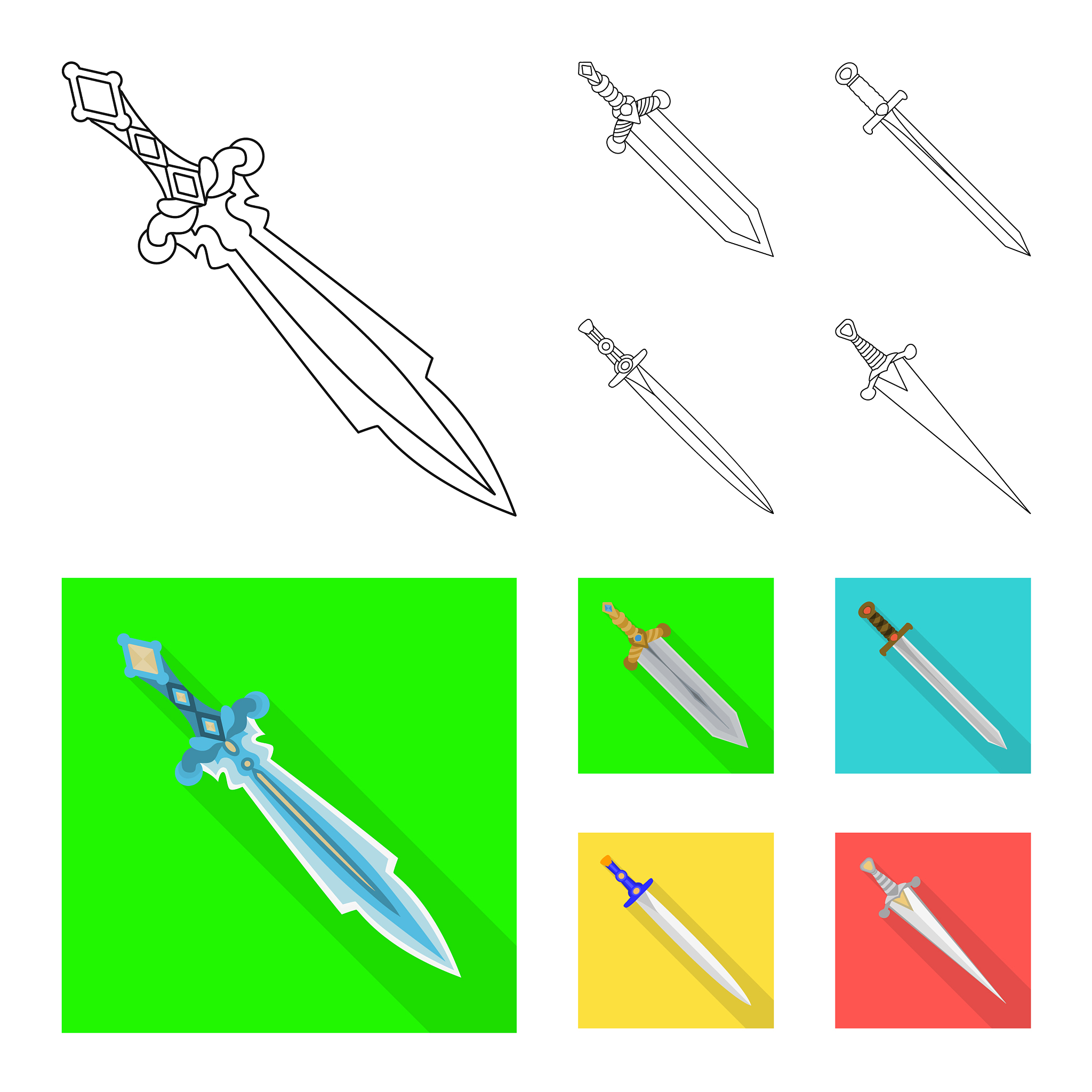 isolated object of game and armor icon collection