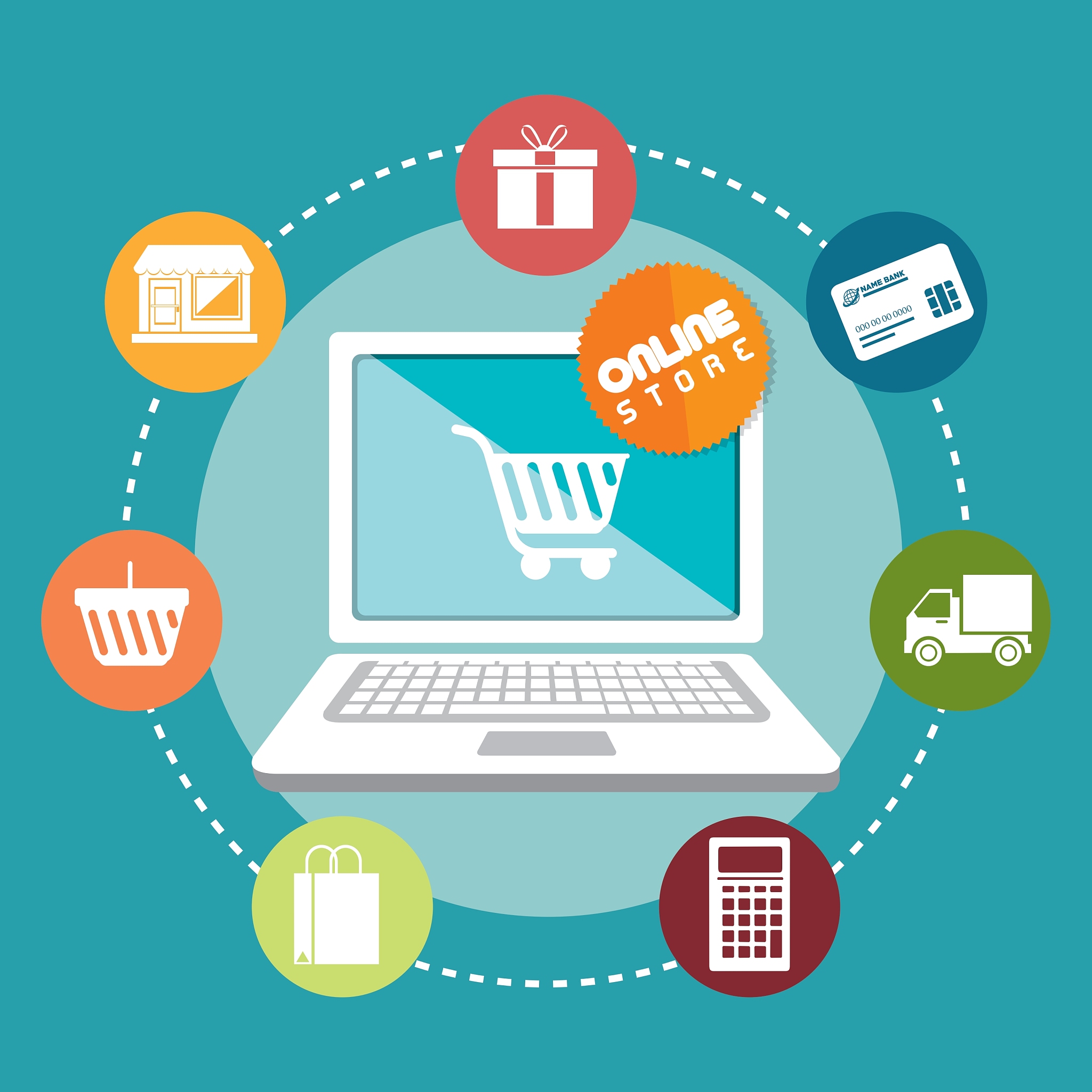 web shopping ecommerce online icon