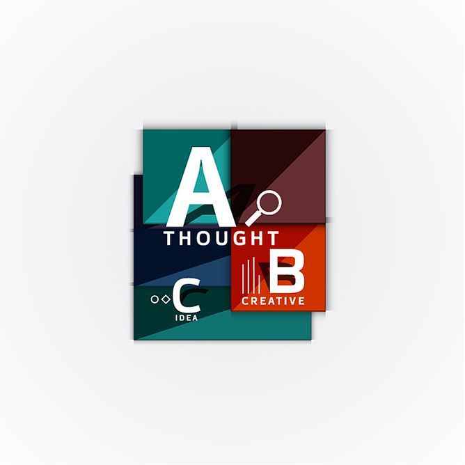 abstract geometric option infographic banners a b