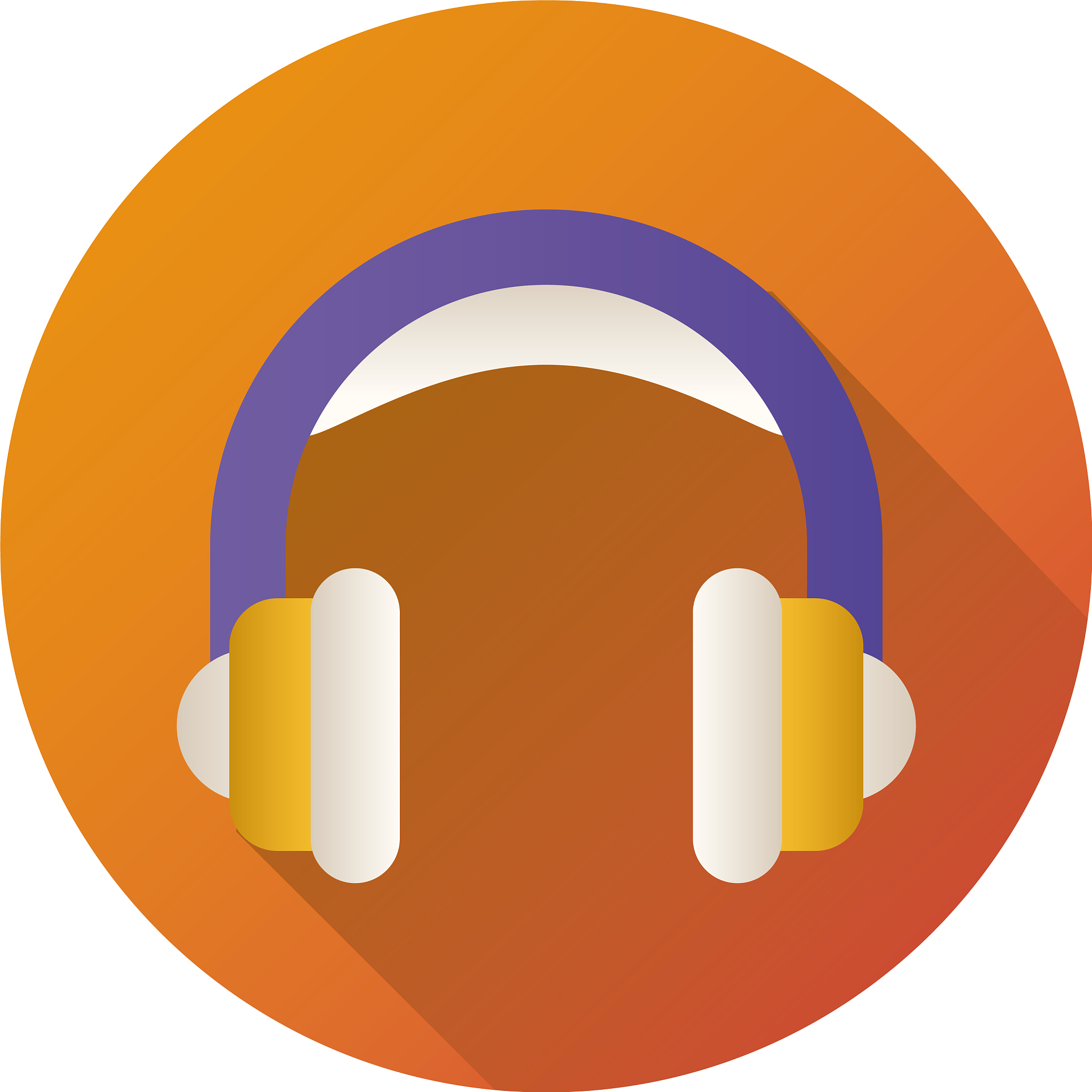 earphone audio block style icon