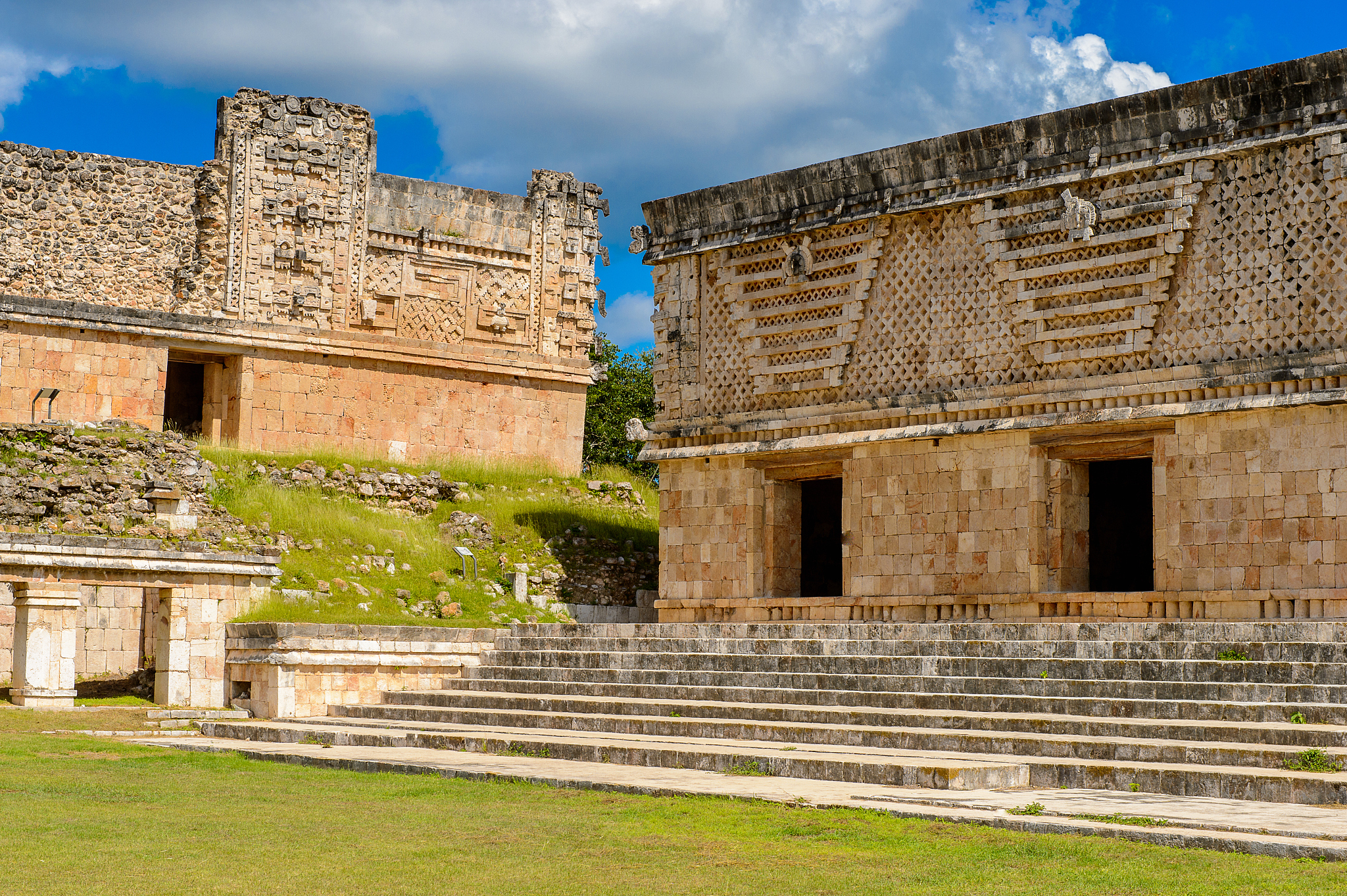 building of the nunnery, uxmal, an ancient maya city of the clas