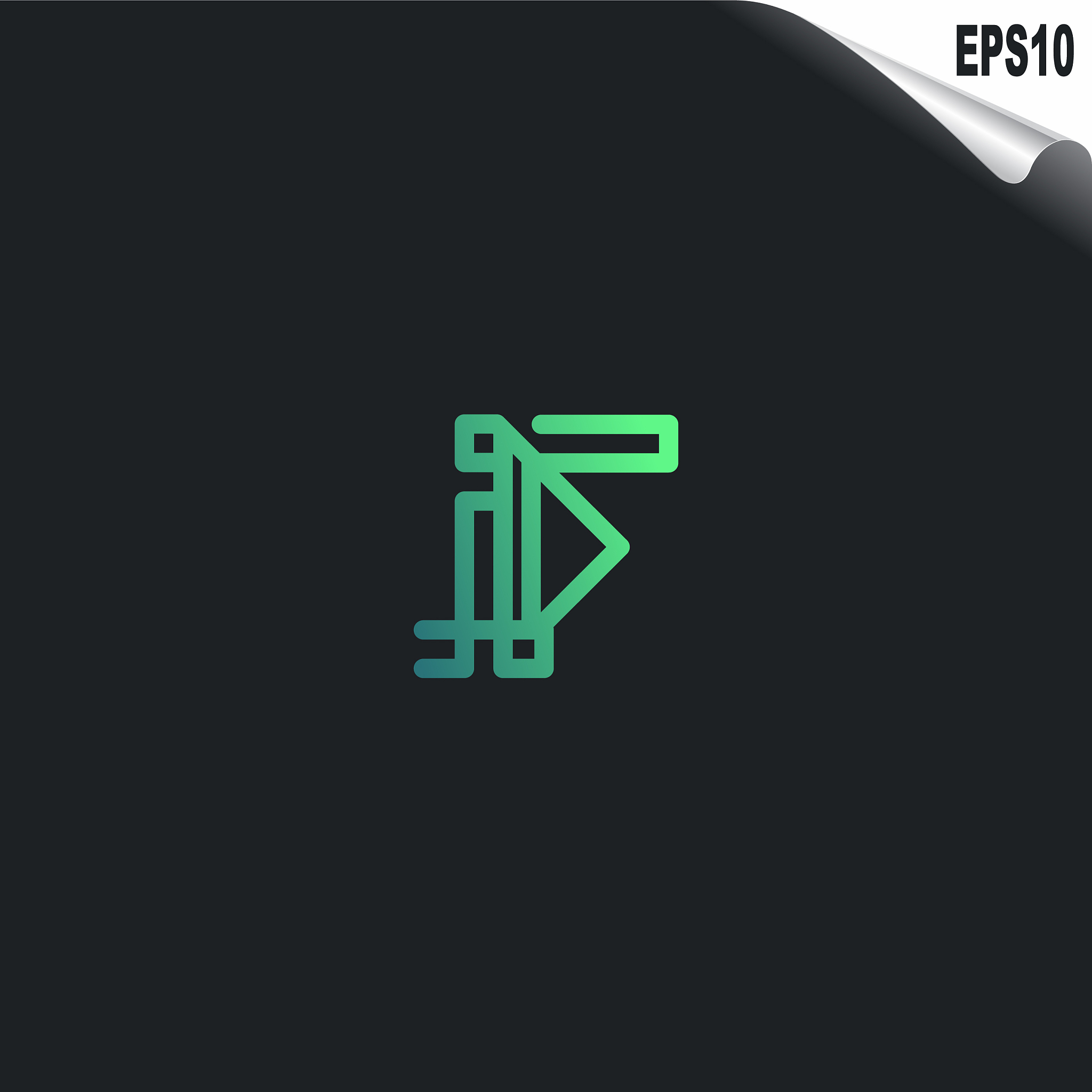 initial if logo monogram design template simple