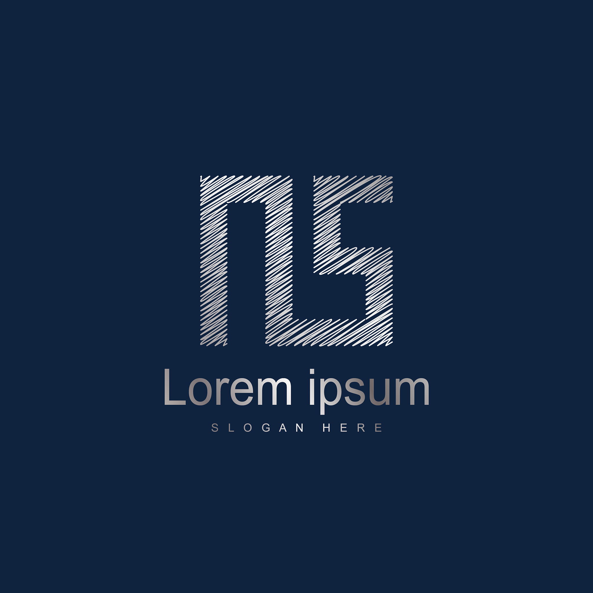 initial letter ns logo template design