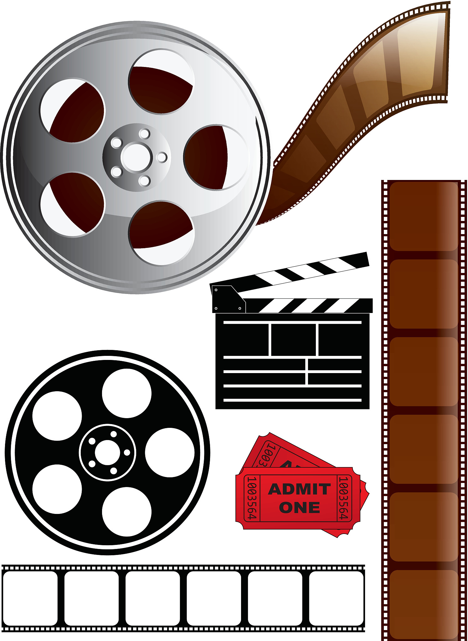 film and movie icon set