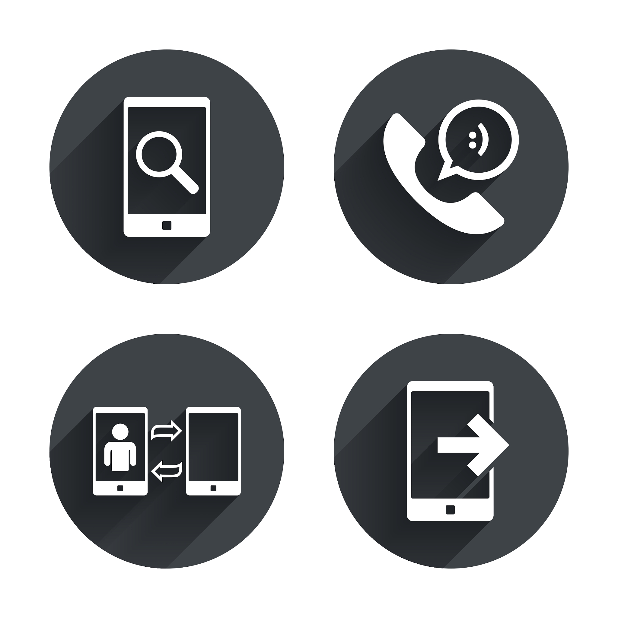 phone icons call center support symbol