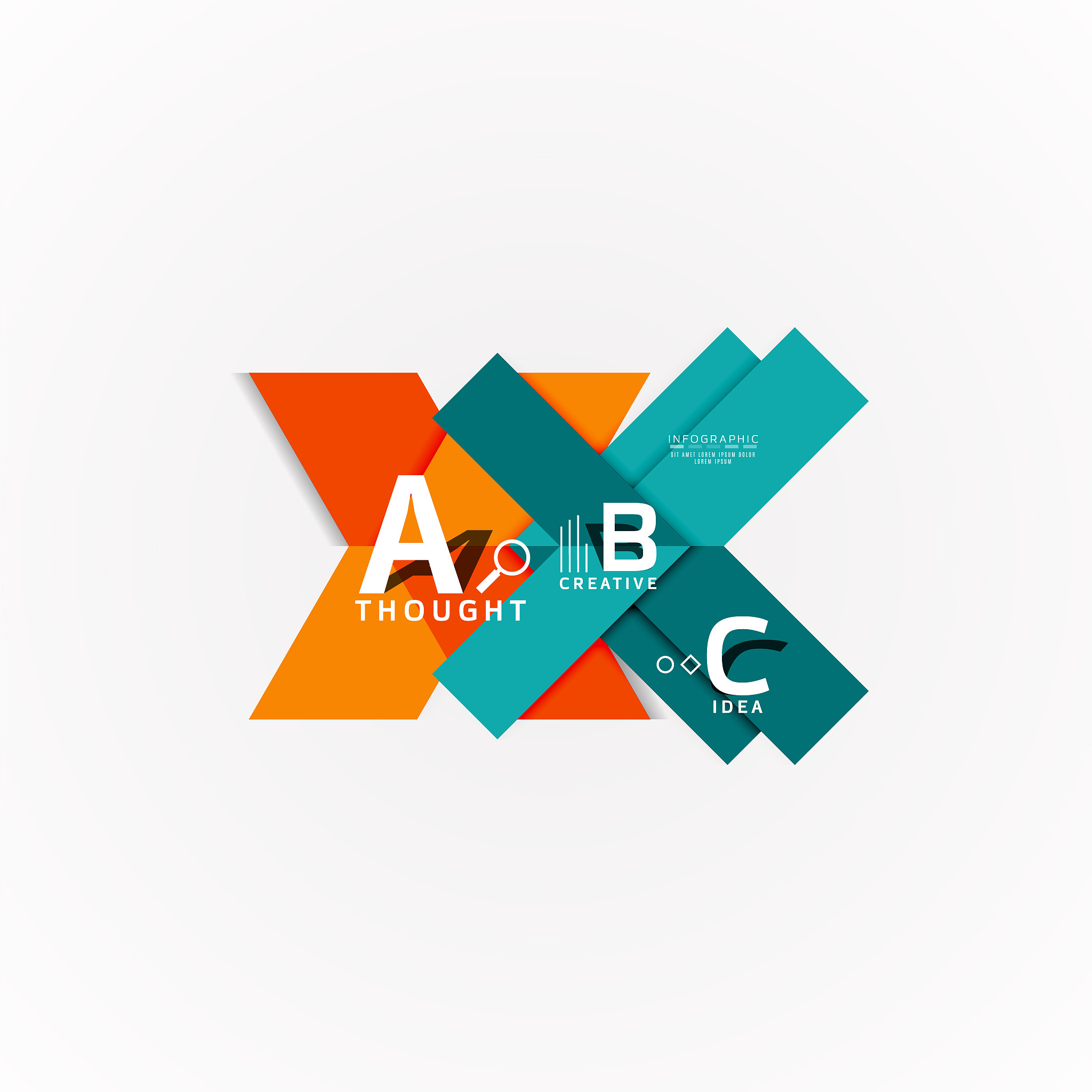 geometric design abstract option infographics