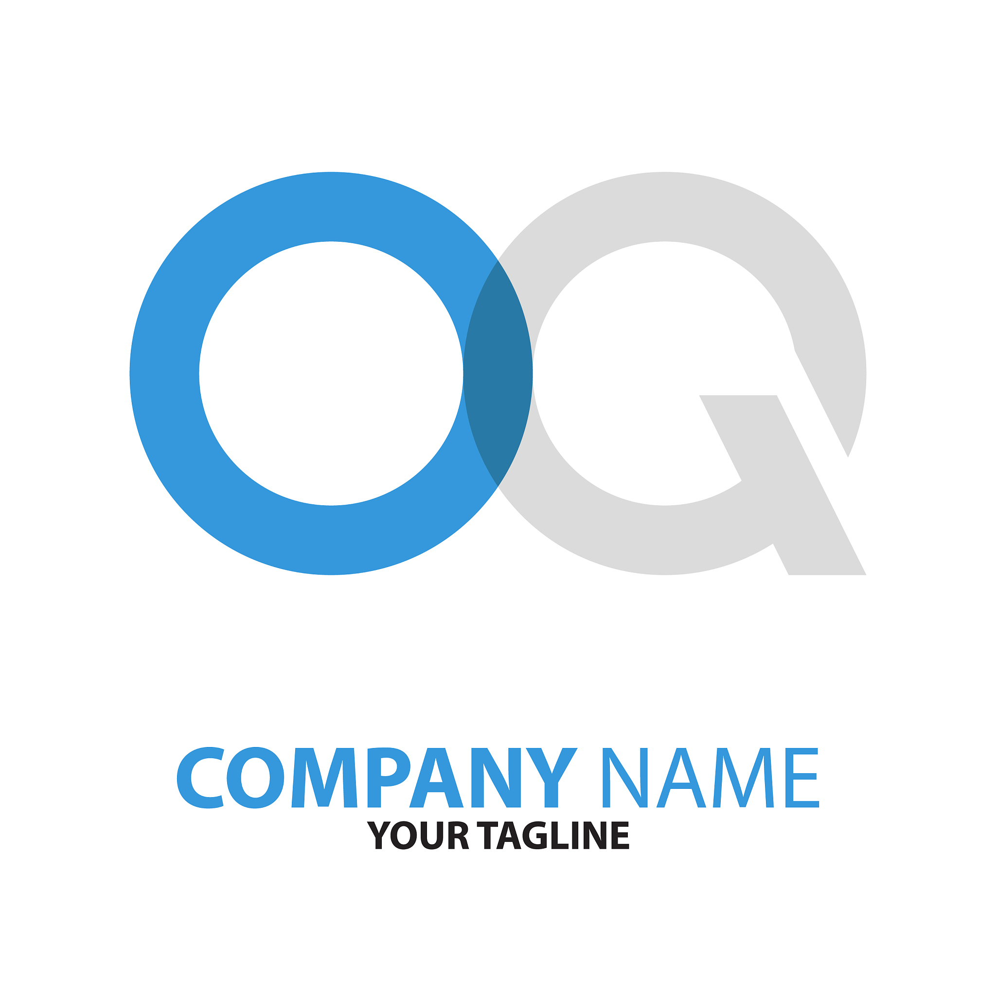 q and o initial logo concept can be used for