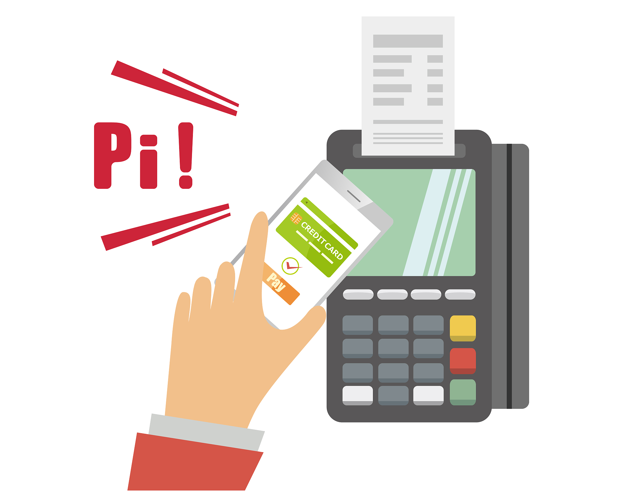 online payment. smartphone. vector illustration . electronic pay