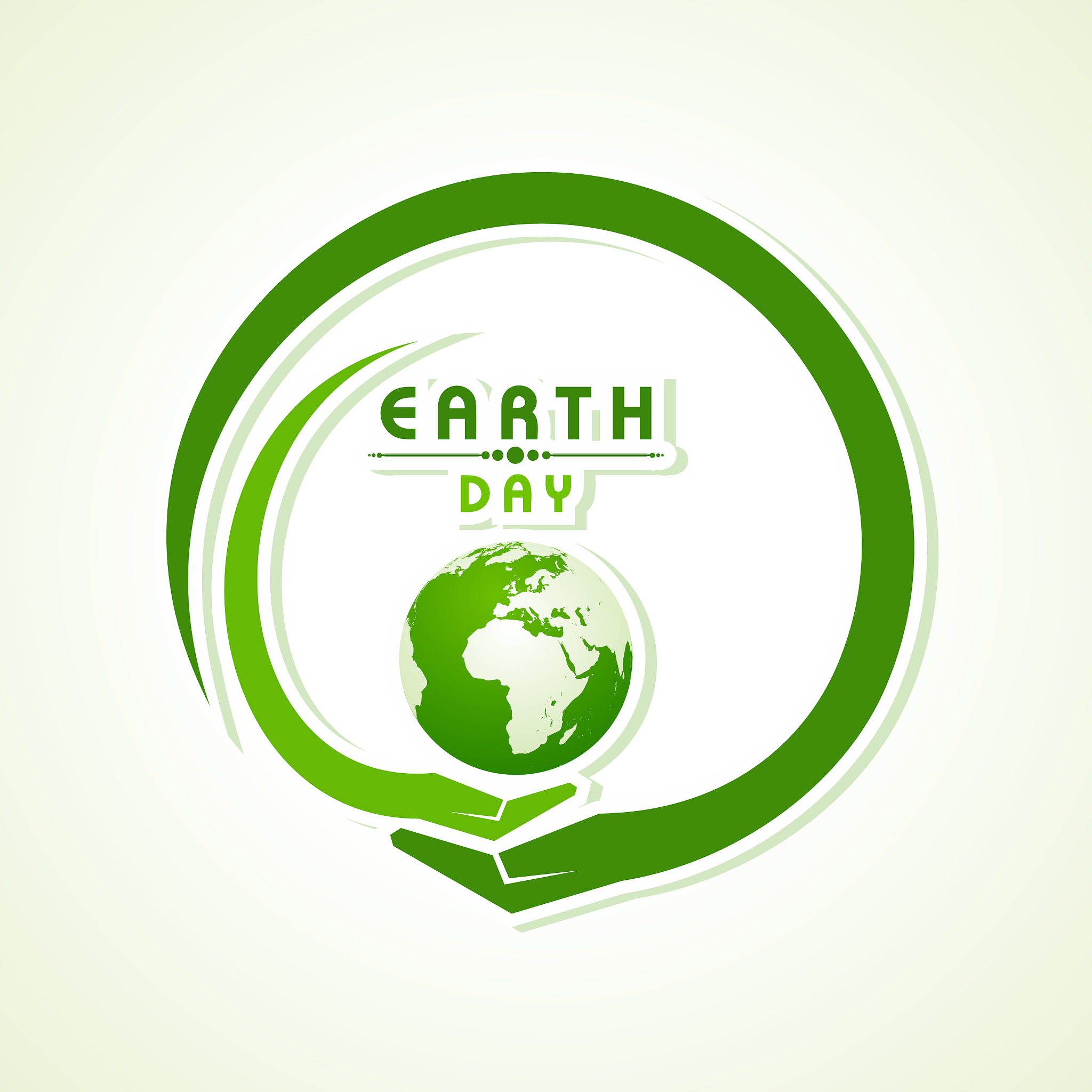 earth day greeting - go green concept